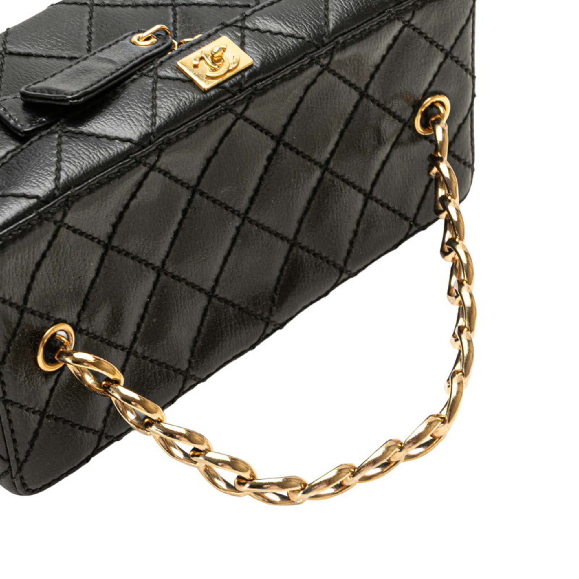 Chanel Black Leather Vanity Bag (Pre-Owned)