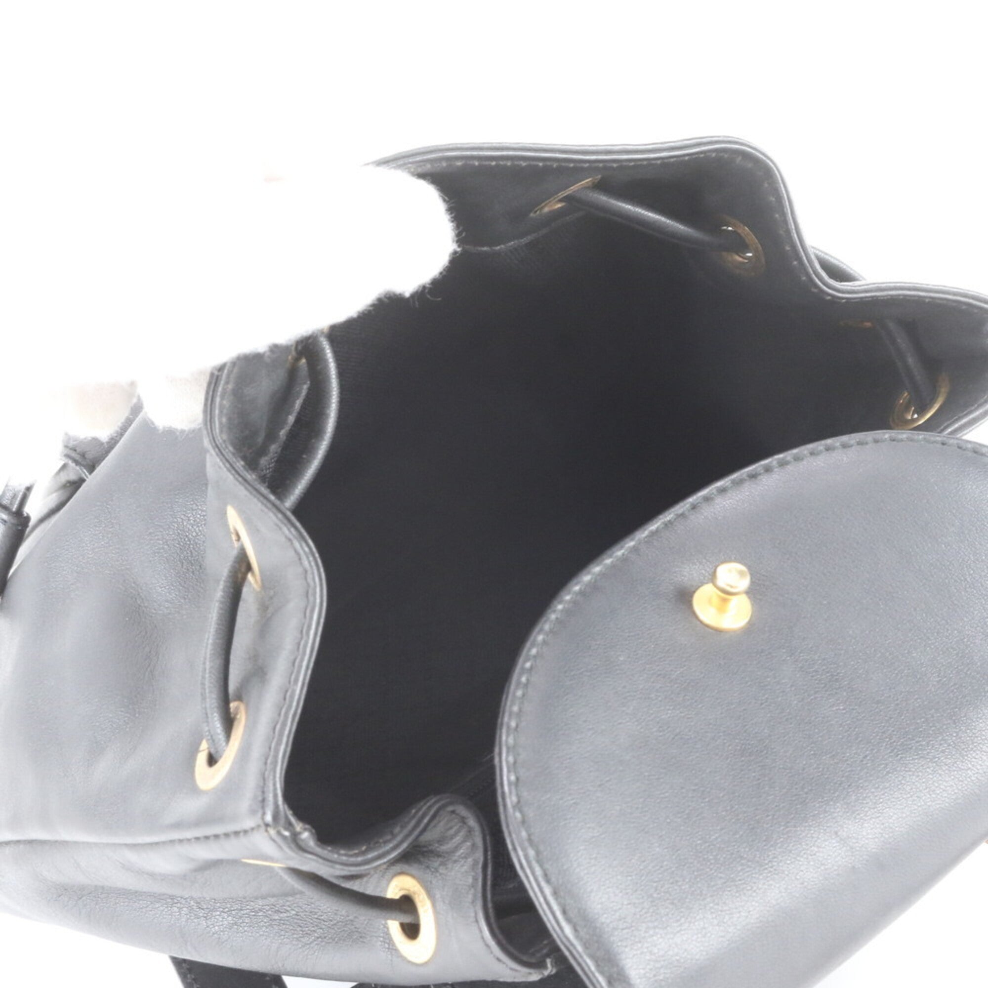 Gucci Black Leather Backpack Shoulder Bag (Pre-Owned)