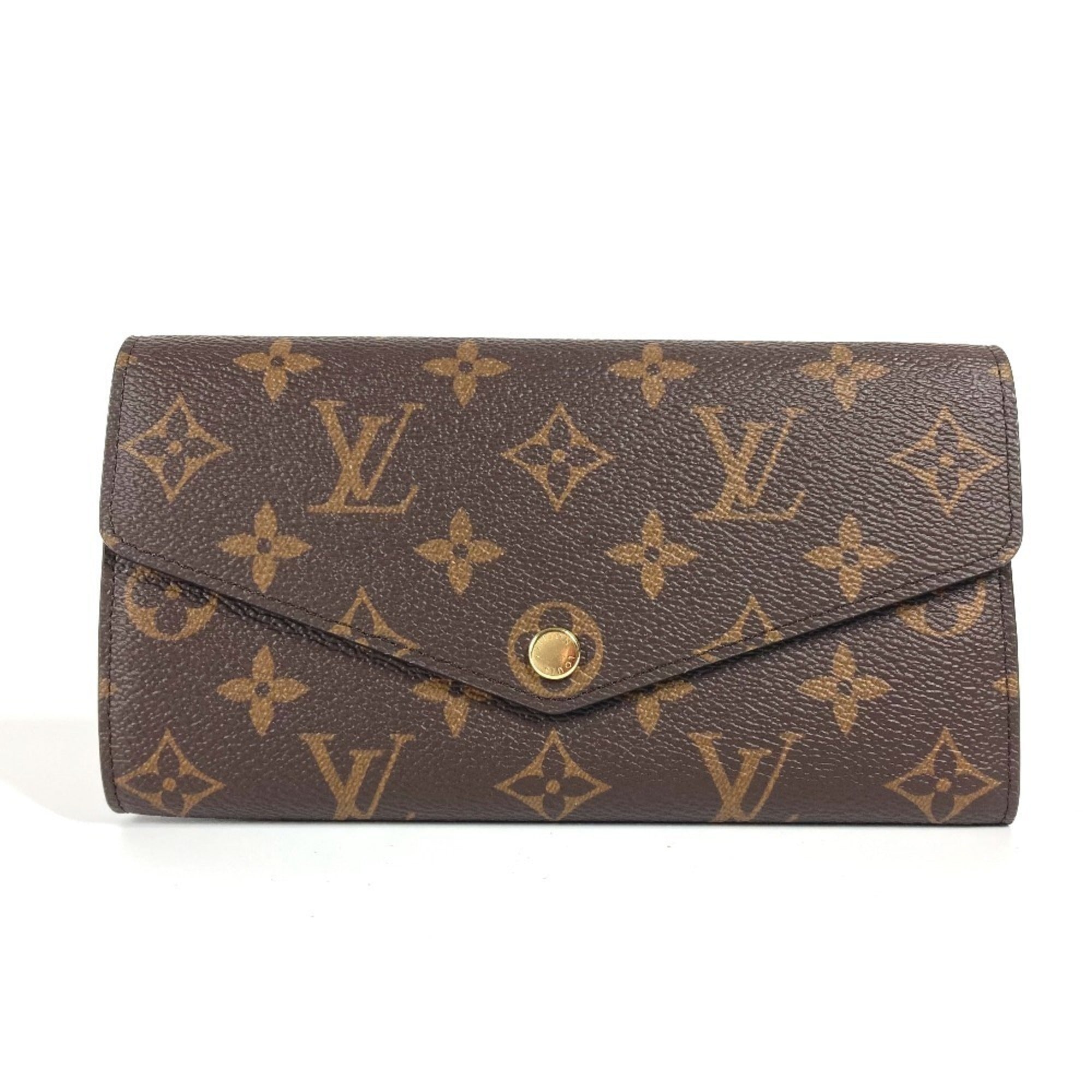 Louis Vuitton Blue Brown Monogram Long Wallet (Bi-Fold) (Pre-Owned)