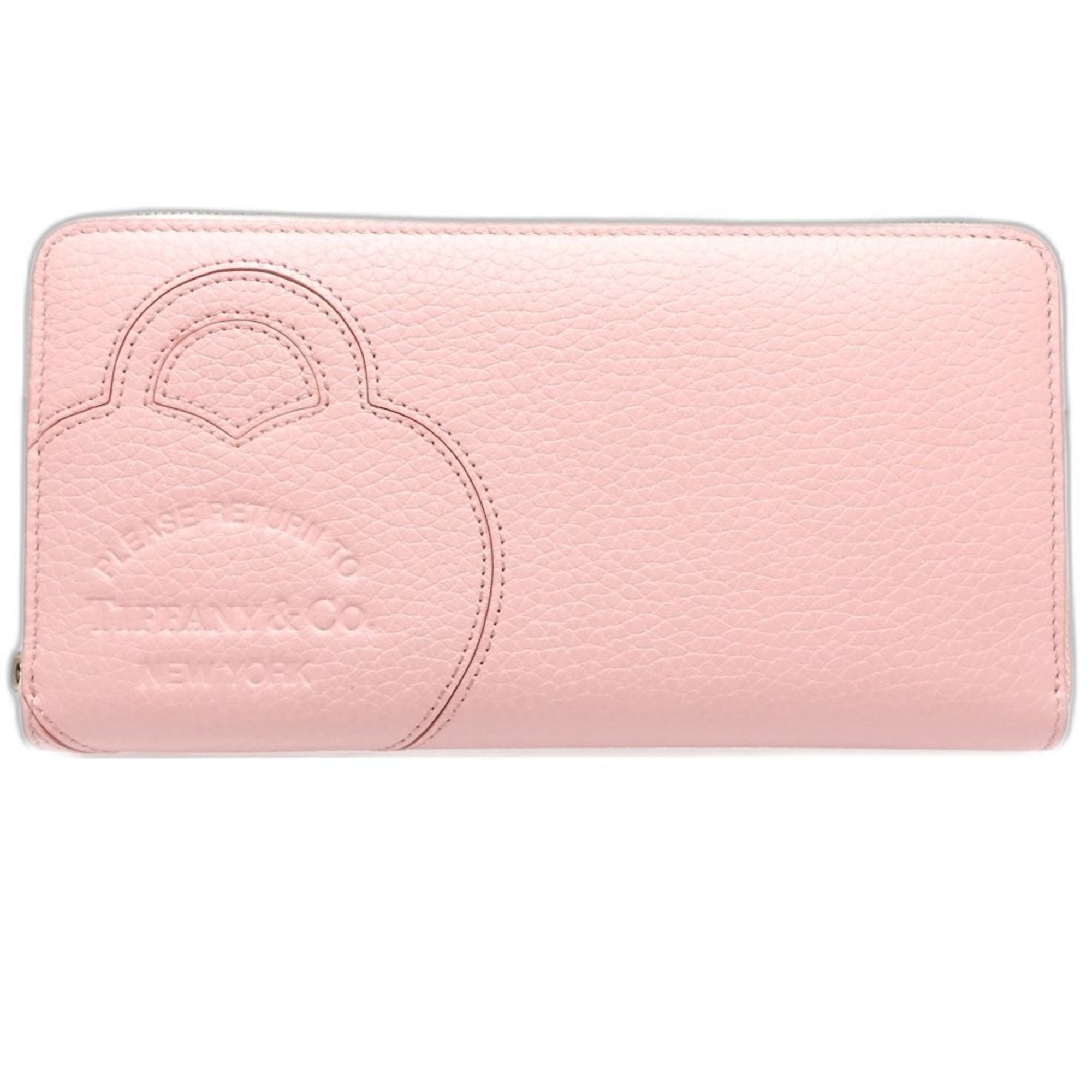 Tiffany Pink Leather Long Wallet (Bi-Fold) (Pre-Owned)