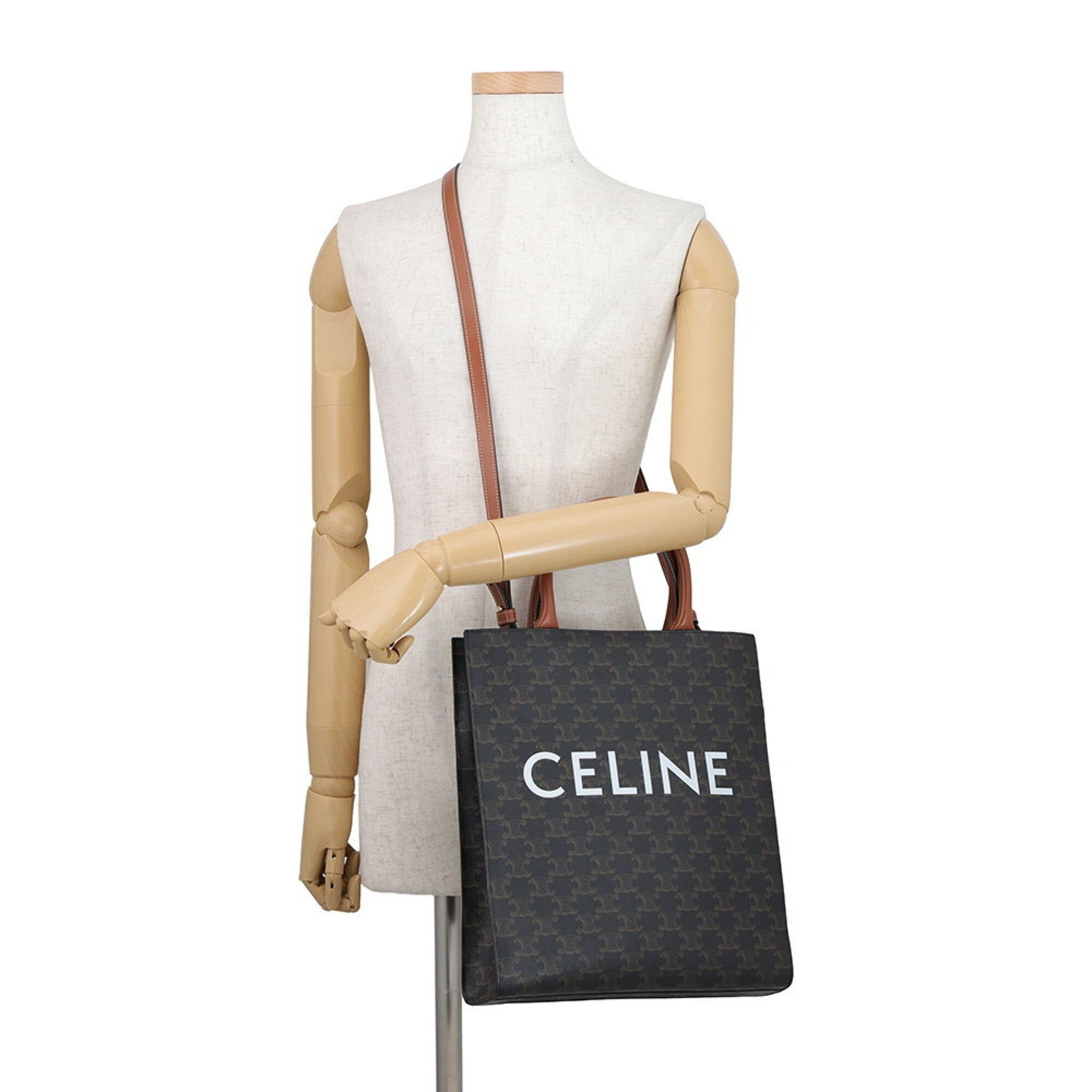 Celine Gold Pvc Leather Handbag Shoulder Bag (Pre-Owned)