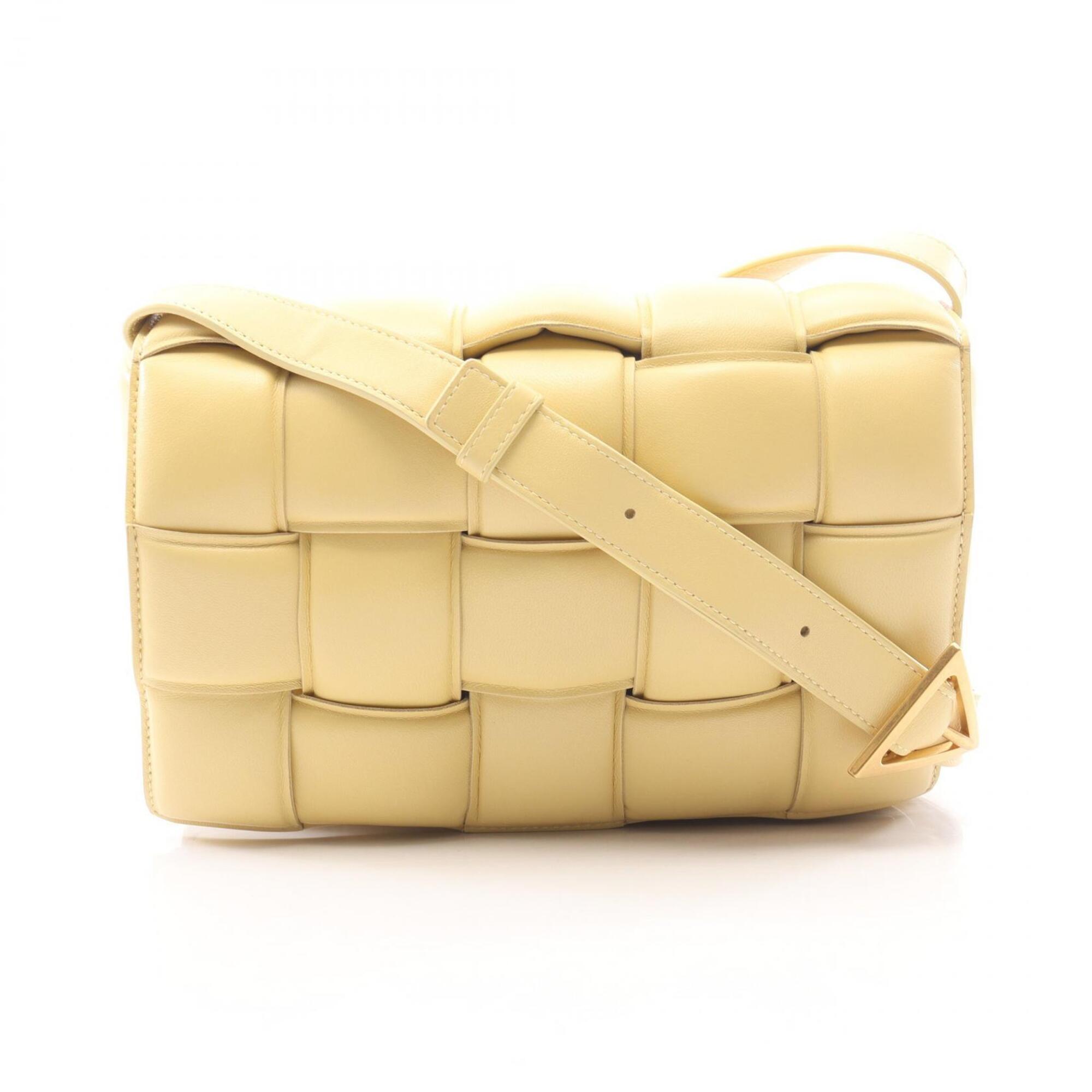 Bottega Veneta Yellow Leather Handbag Shoulder Bag (Pre-Owned)