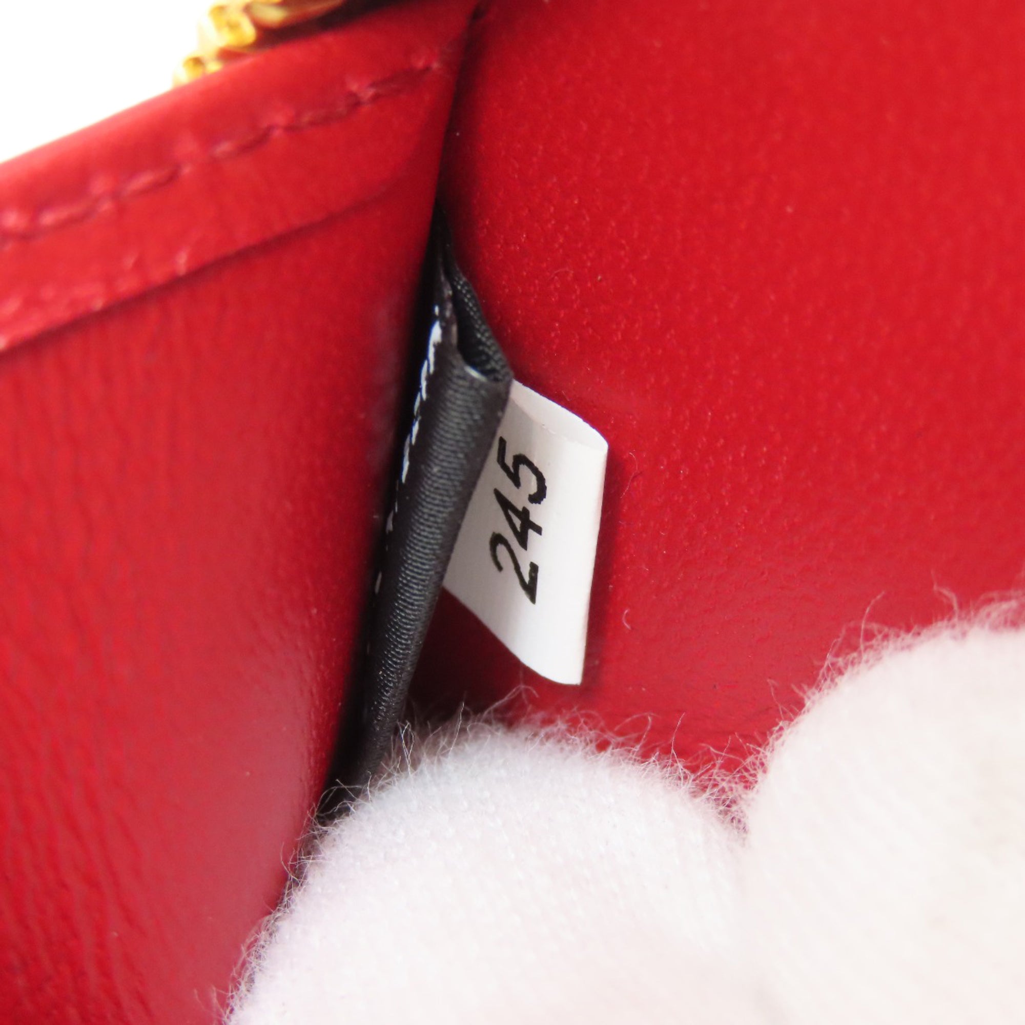 Miu Miu Red Color Leather Pouch (Pre-Owned)