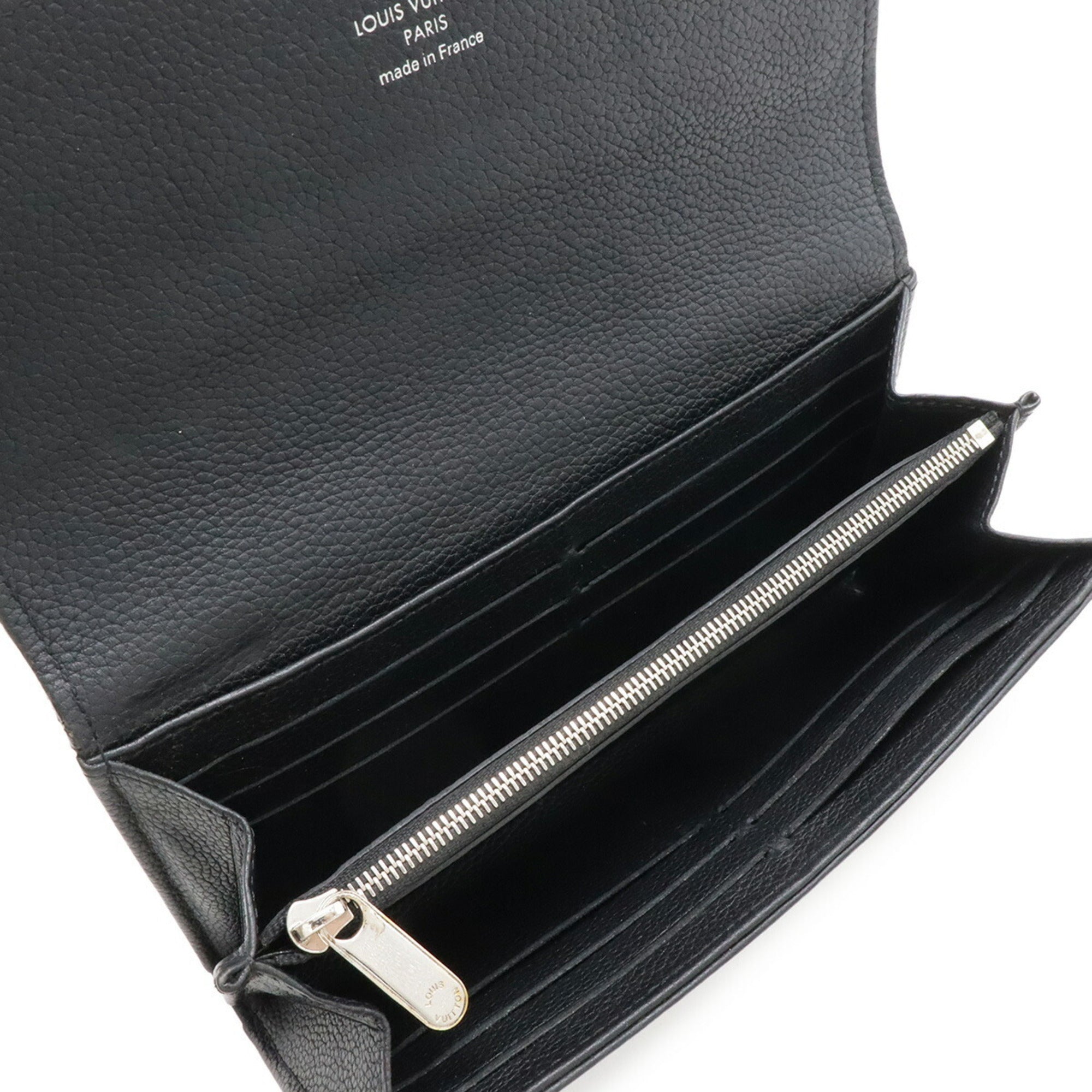 Louis Vuitton Mahina Black Noir Mahina Leather Long Wallet (Bi-Fold) (Pre-Owned)