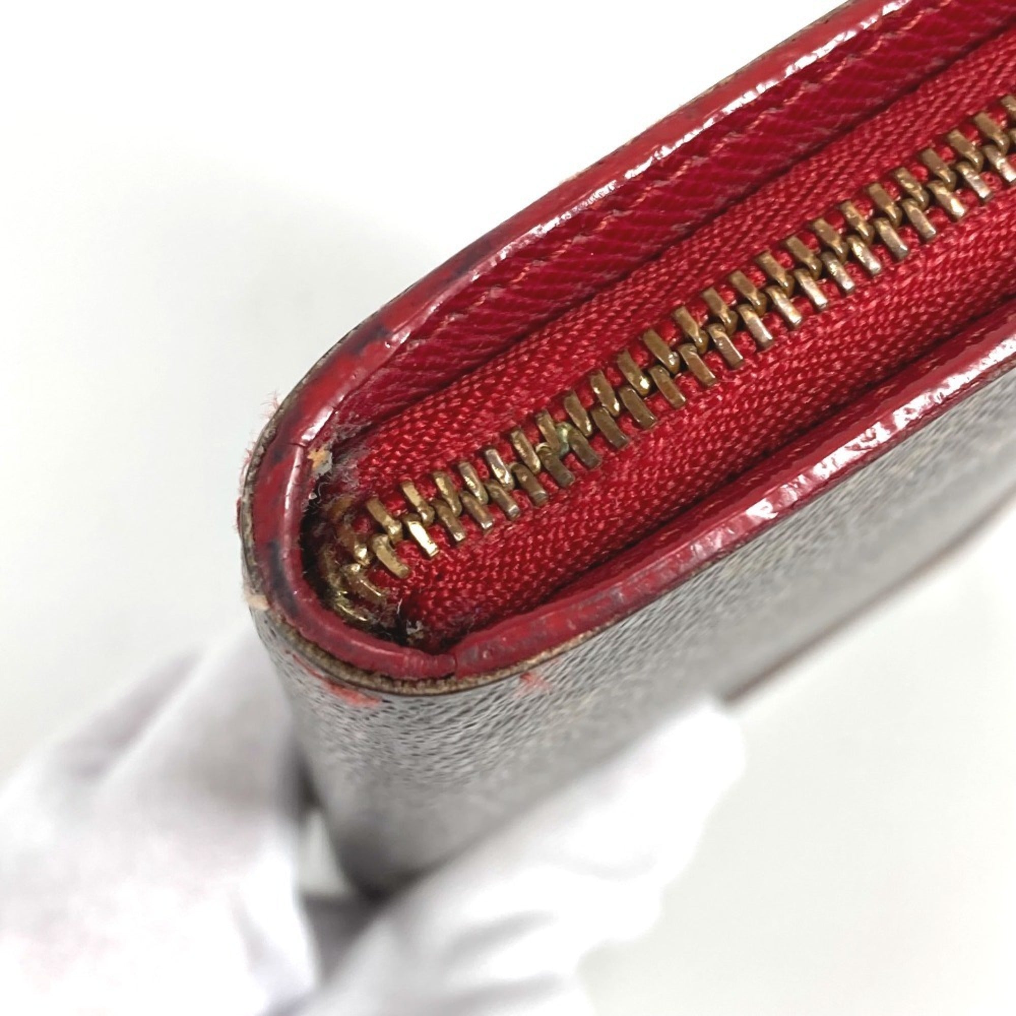 Louis Vuitton Brown Monogram Cherry Red Color Monogram Long Wallet (Bi-Fold) (Pre-Owned)