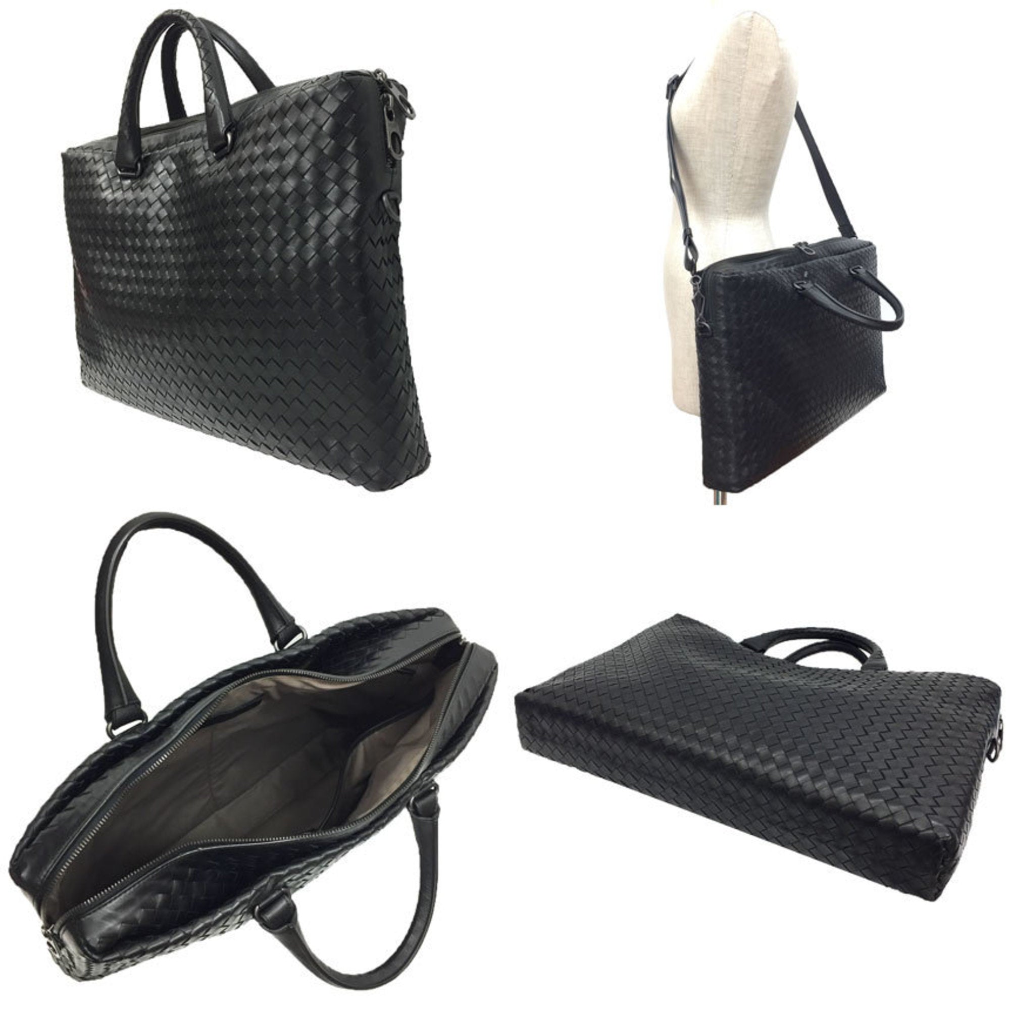 Bottega Veneta Black Leather Handbag (Pre-Owned)