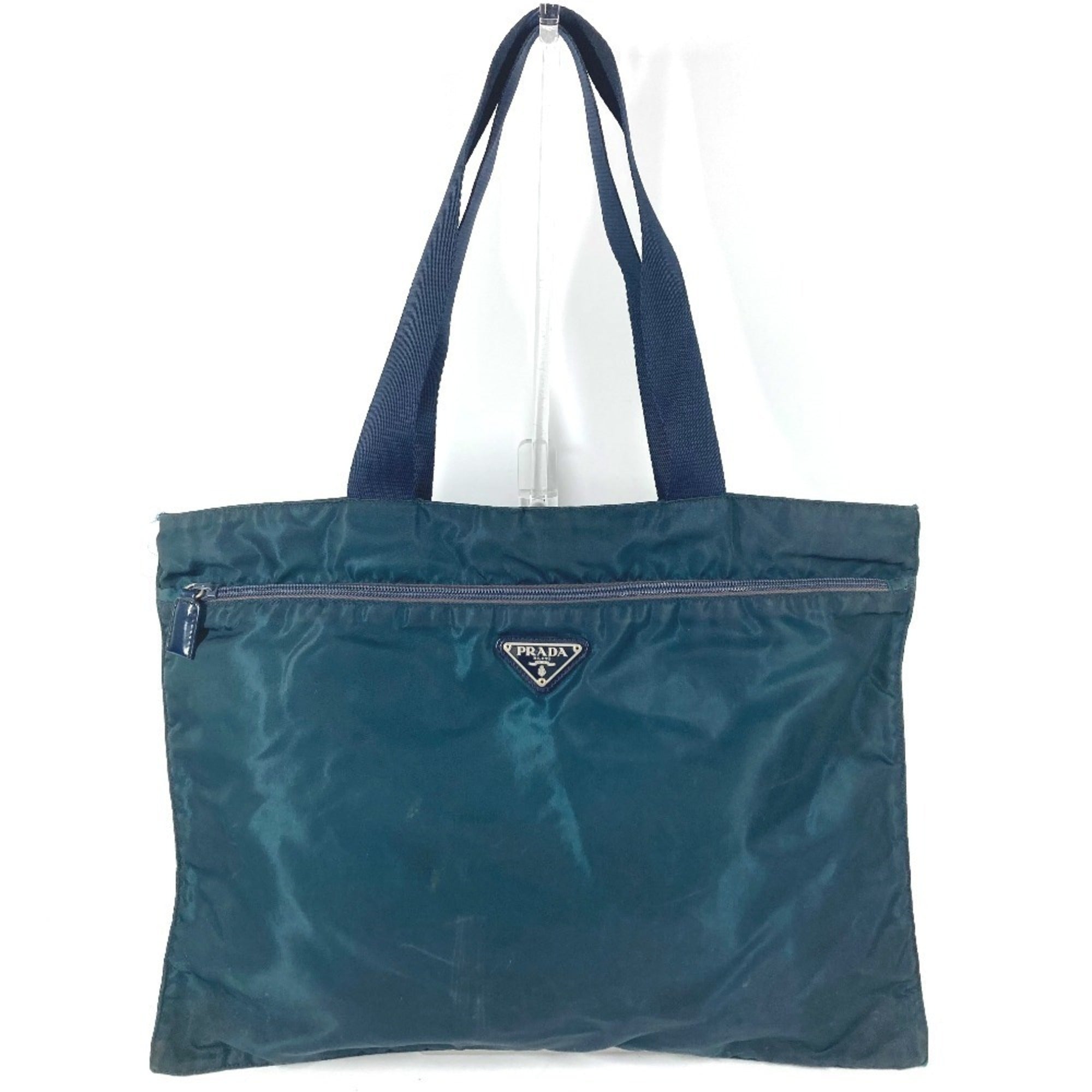 Prada Blue Nylon Shoulder Bag (Pre-Owned)