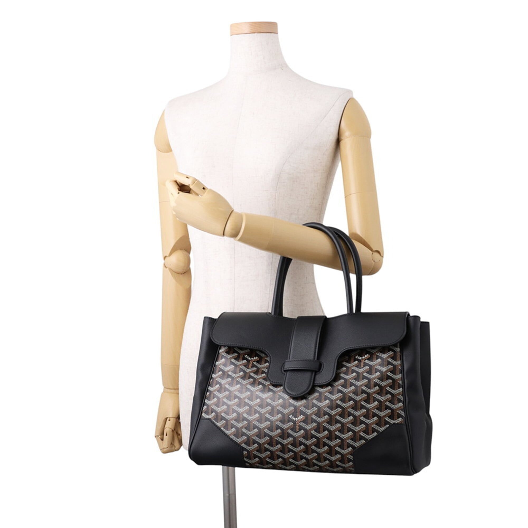 Goyard Black Leather Handbag (Pre-Owned)