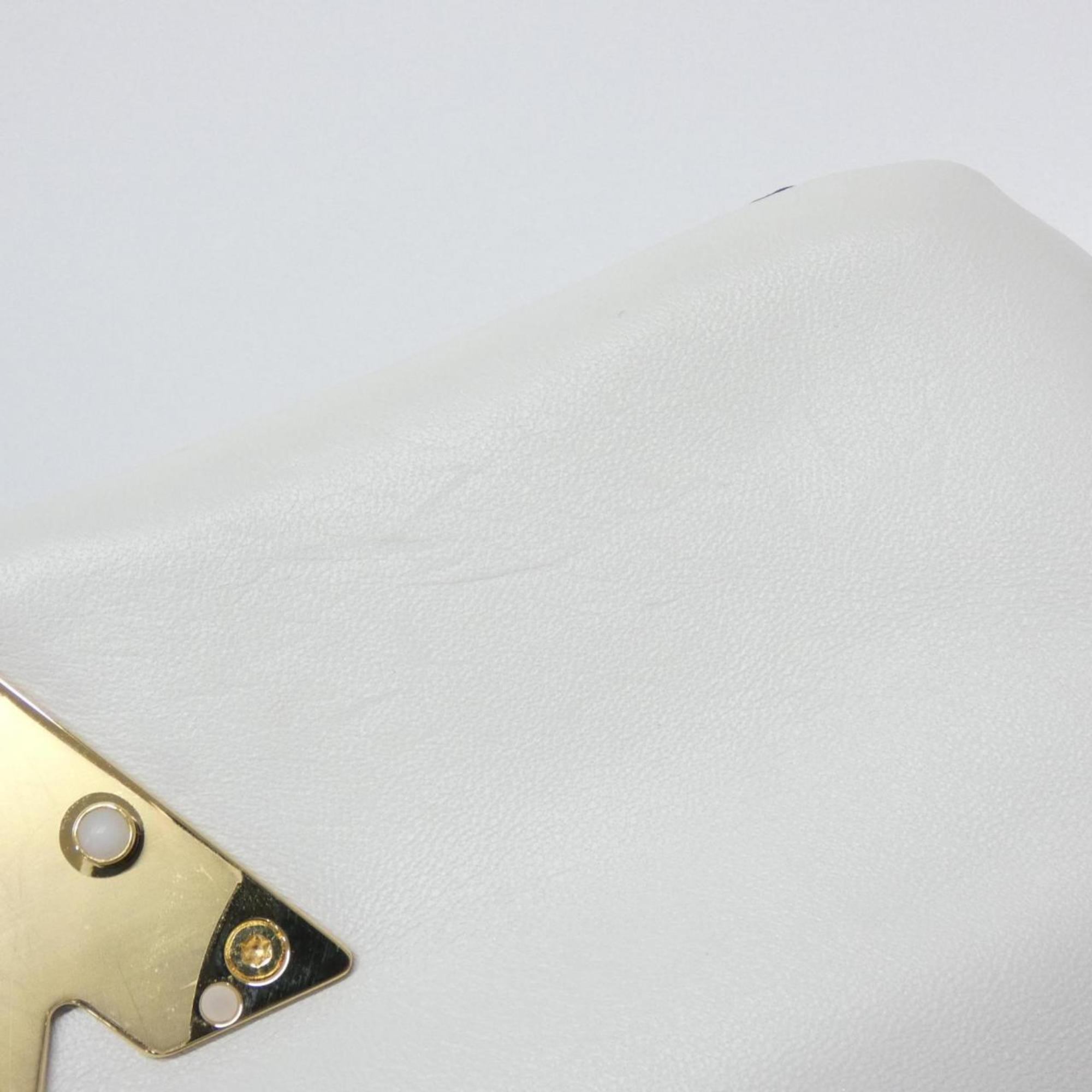 Louis Vuitton Blanc Noir Leather Shoulder Bag (Pre-Owned)