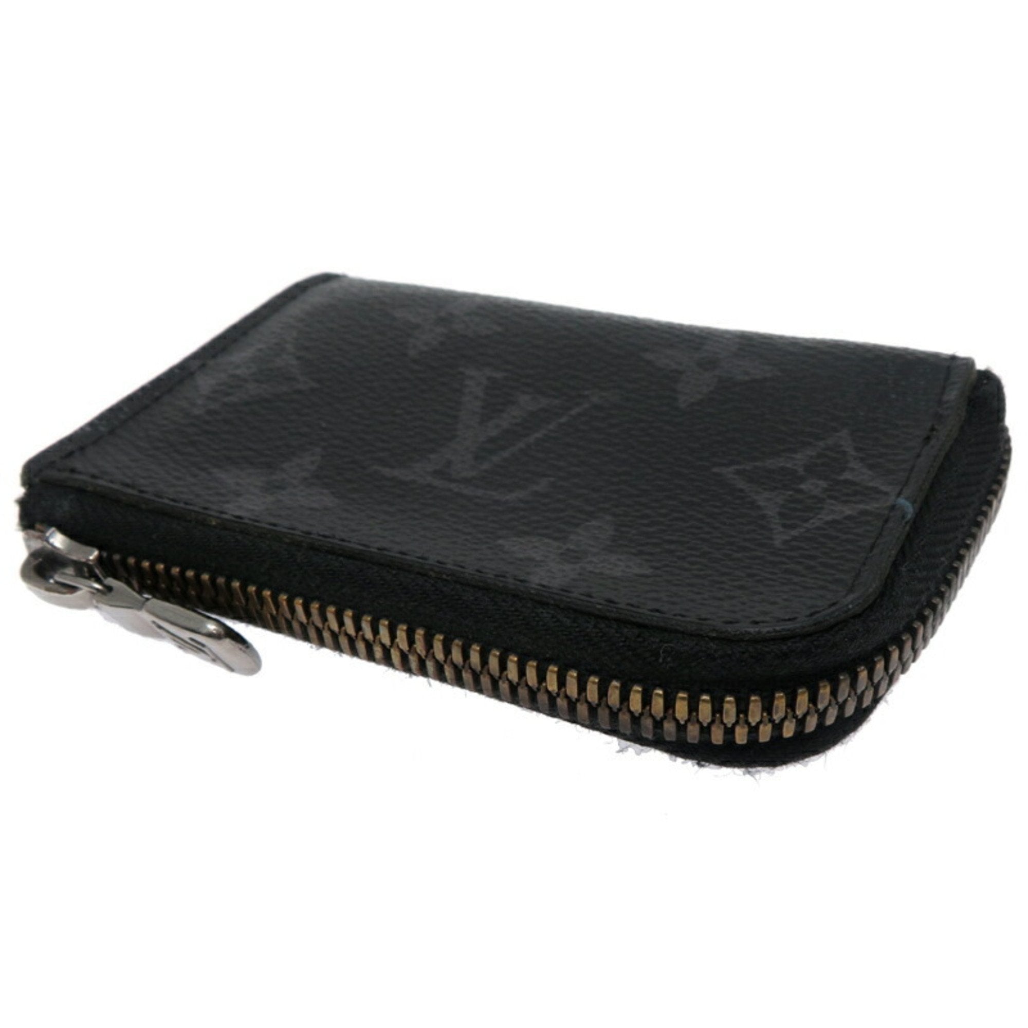 Louis Vuitton Black Monogram Eclipse Monogram Eclipse Coin Purse/Coin Case (Pre-Owned)
