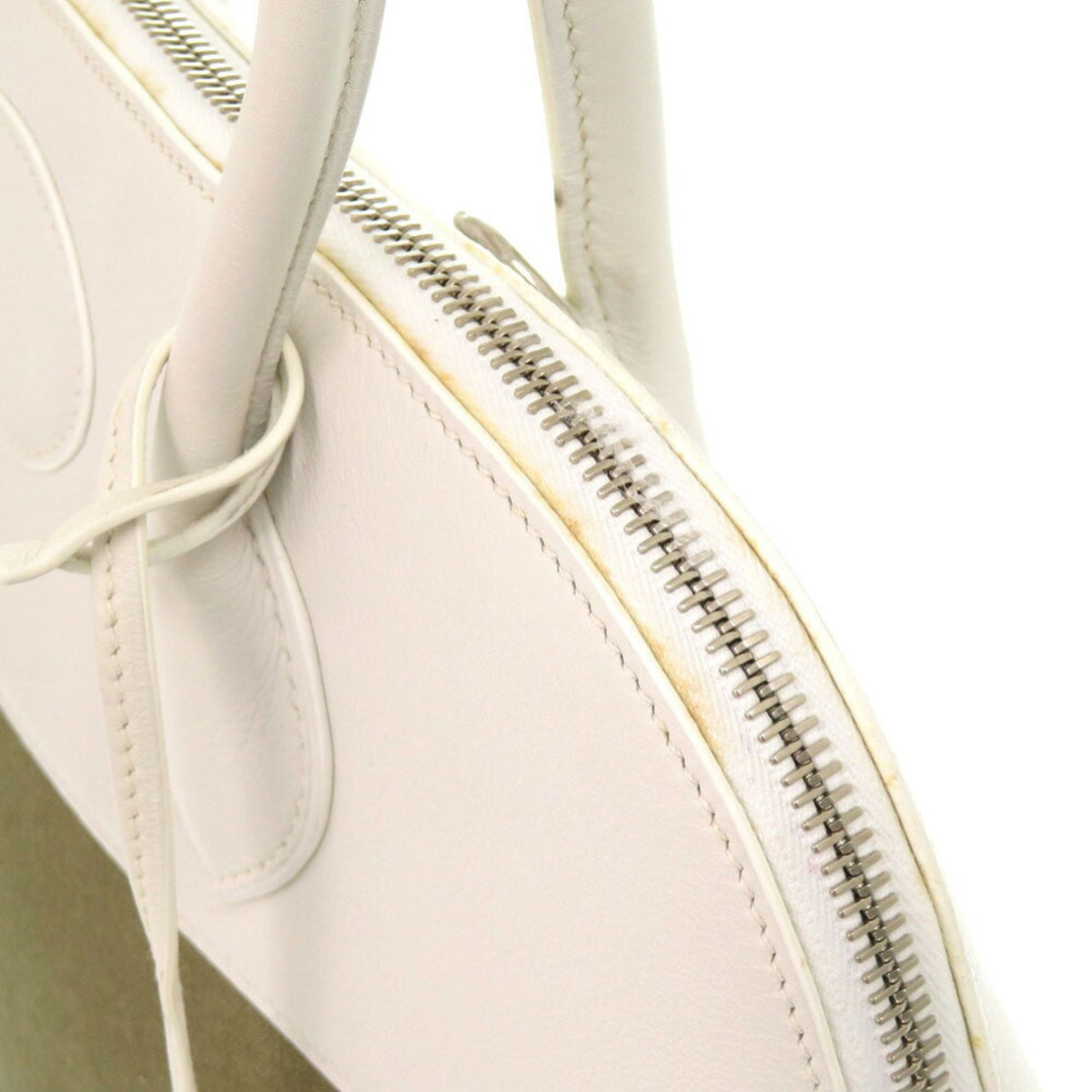 Hermes Khaki White Swift Leather Handbag (Pre-Owned)