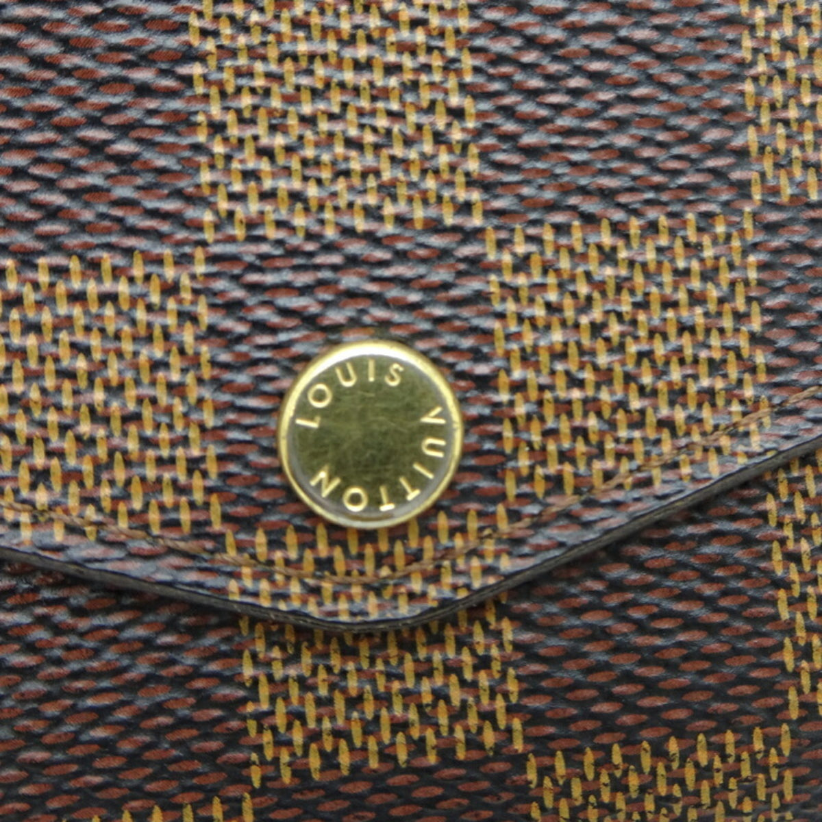 Louis Vuitton Damier Brown Damier Canvas Galle Coin Purse/Coin Case (Pre-Owned)