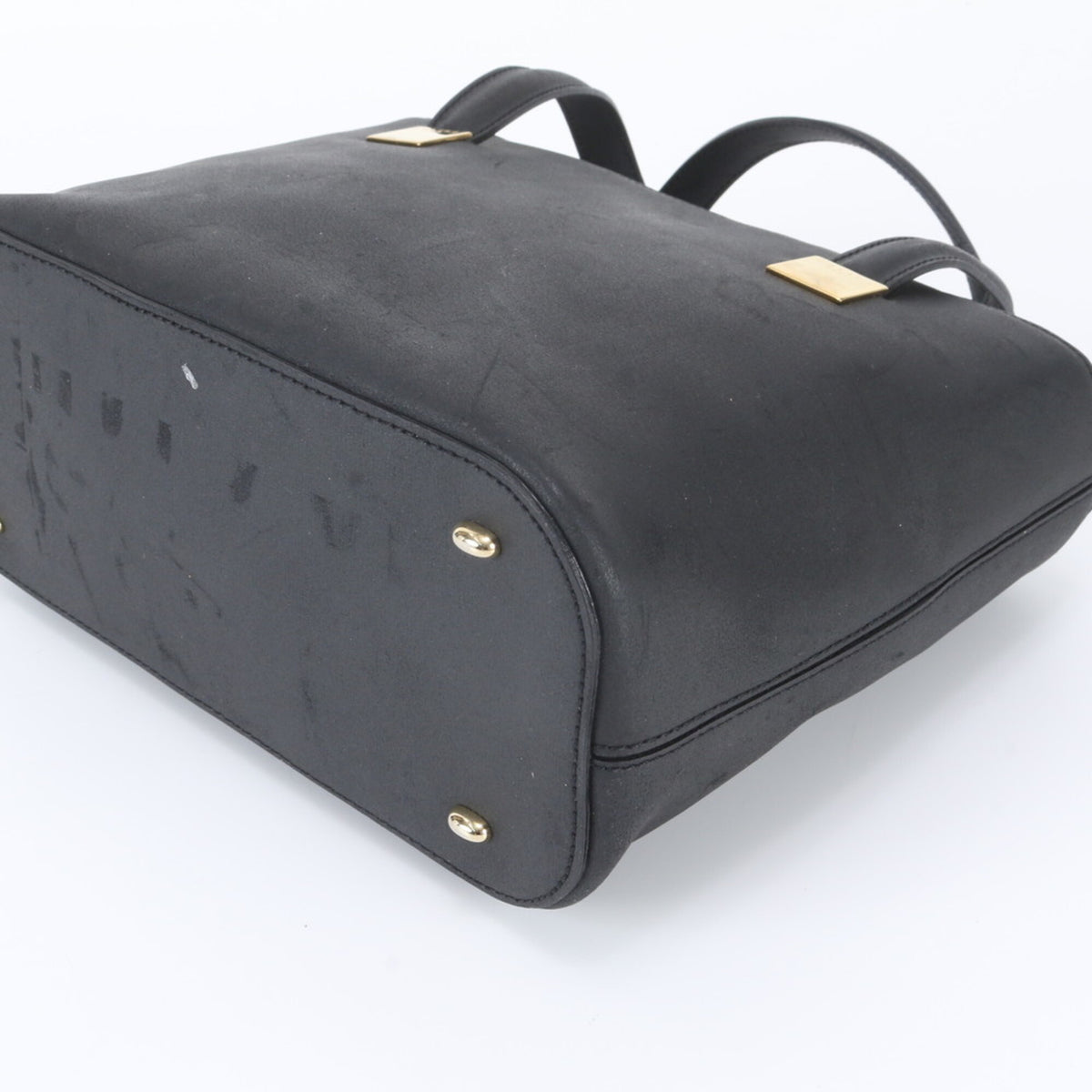 Celine Black Leather Handbag Tote Bag (Pre-Owned)