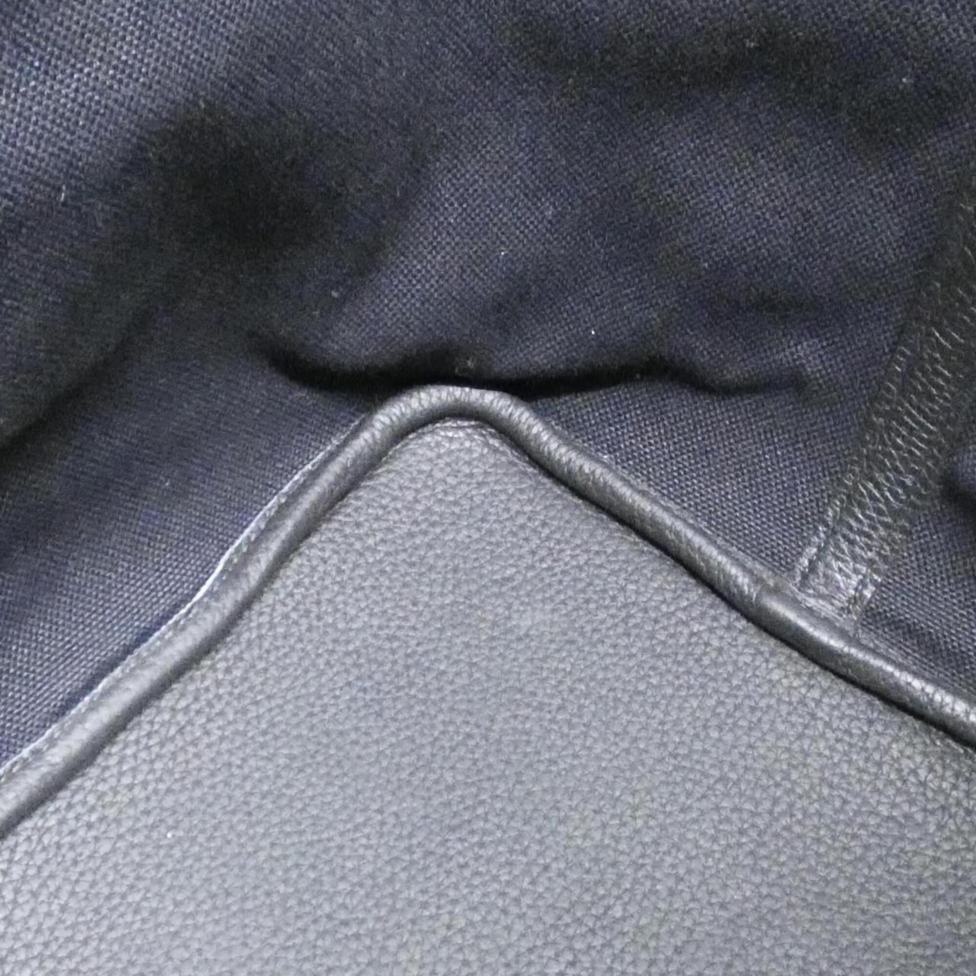 Hermes Black Caramel Taurillon Clemence Leather Handbag (Pre-Owned)