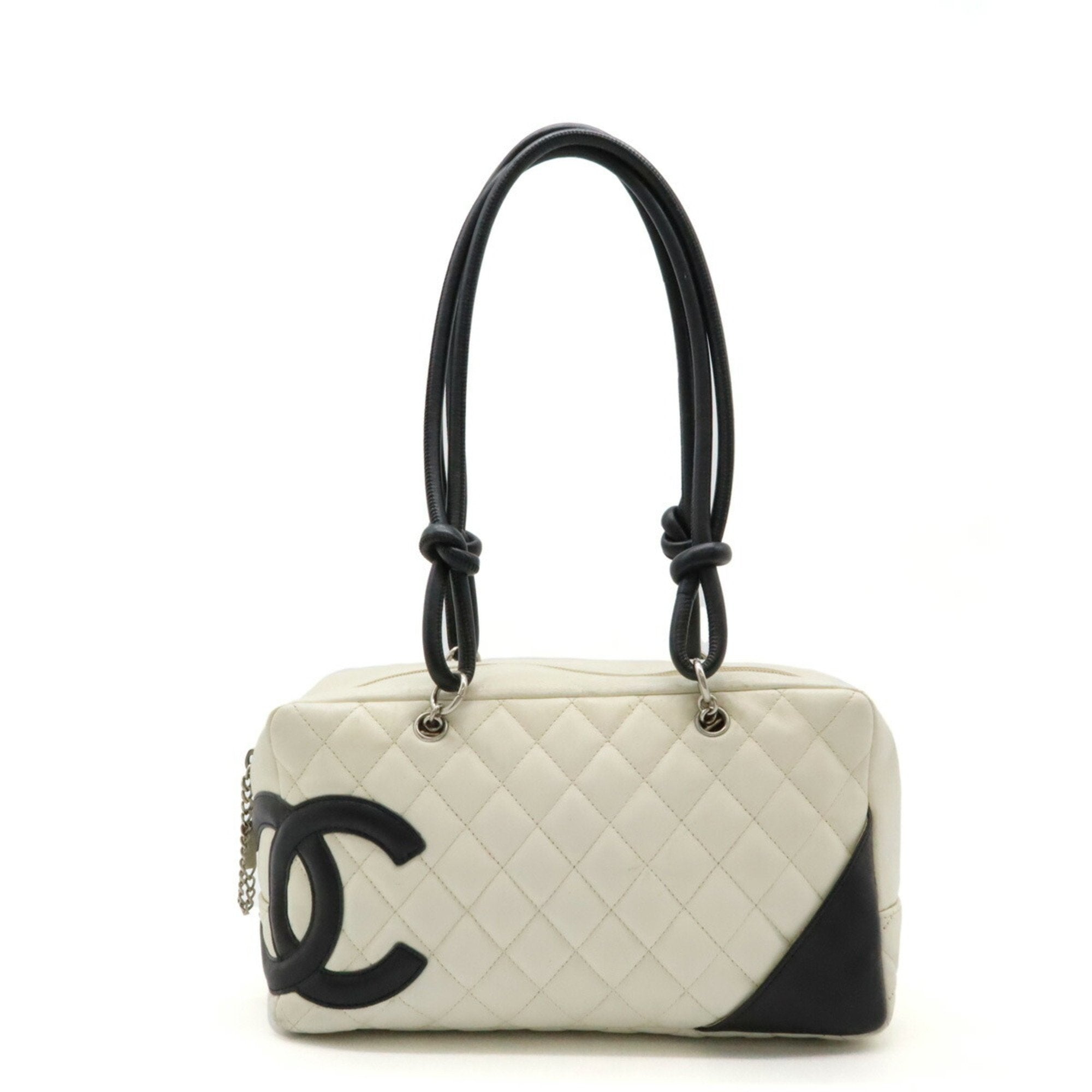 Chanel Ligne Cambon Black White Shoulder Bag (Pre-Owned)