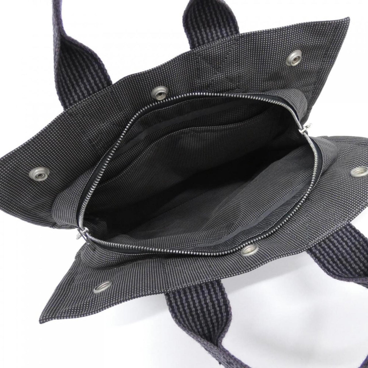 Hermes Black Canvas Handbag (Pre-Owned)