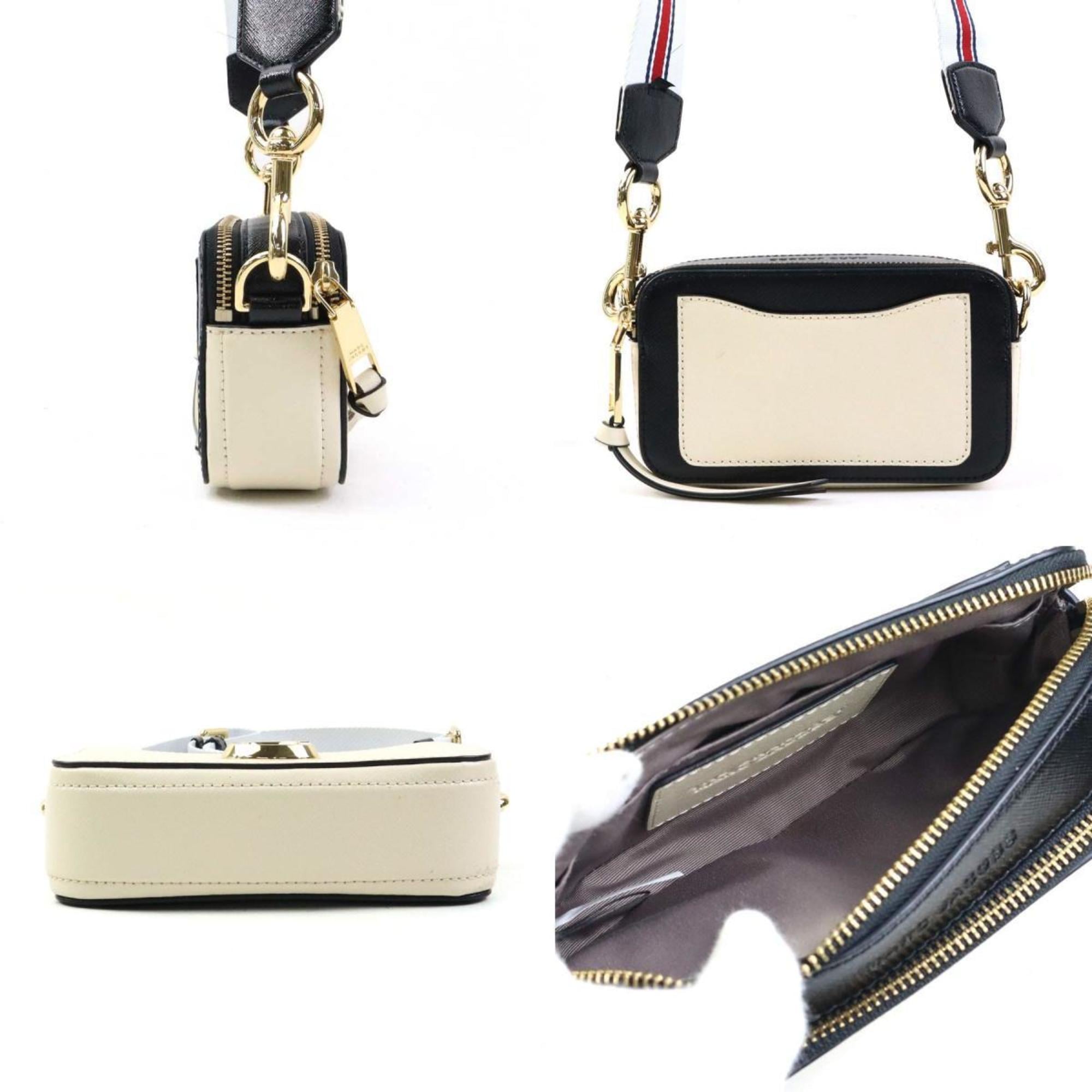 Marc Jacobs Black Ivory Coated Canvas Shoulder Bag (Pre-Owned)