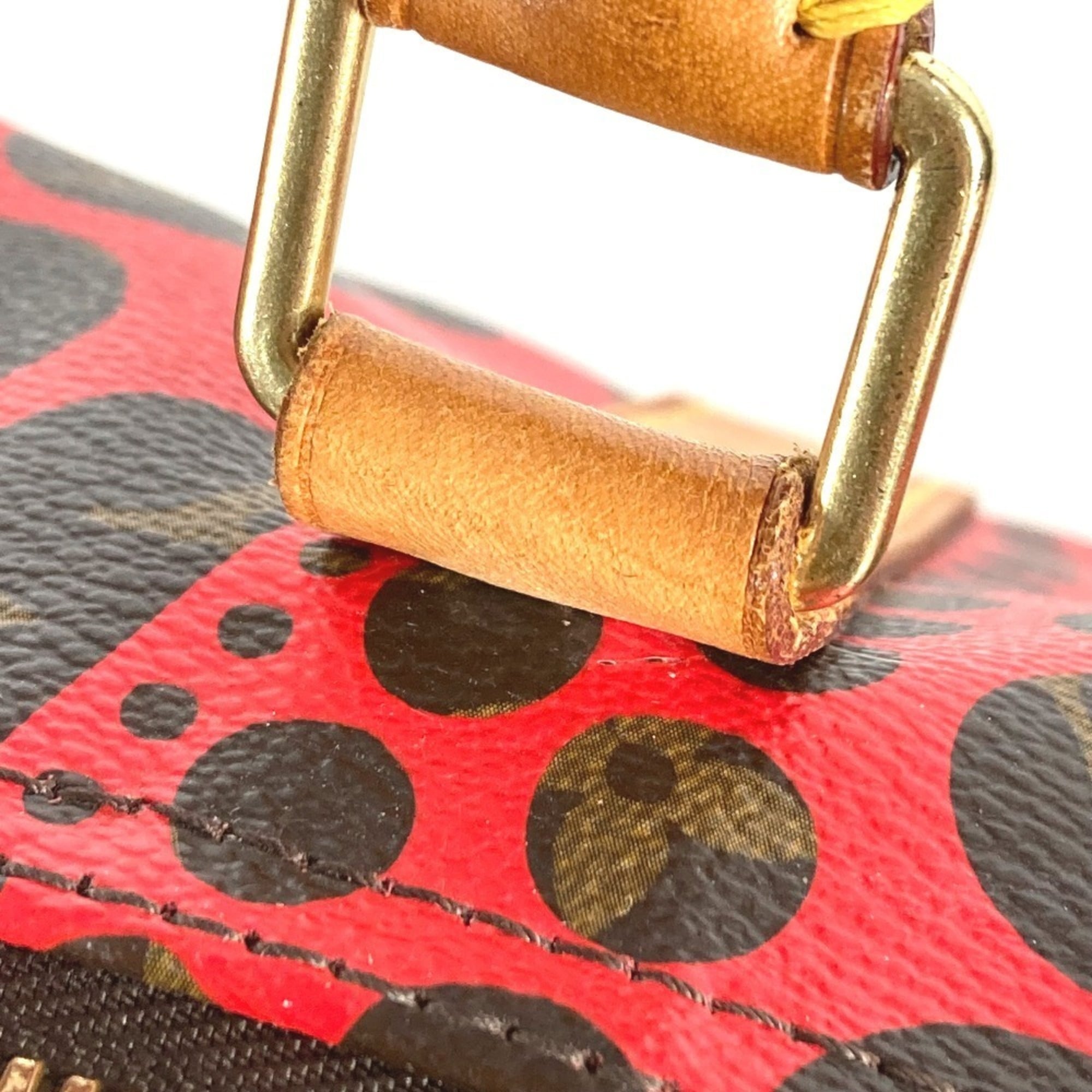 Louis Vuitton Red Color Monogram Canvas Boston Bag Shoulder Bag (Pre-Owned)