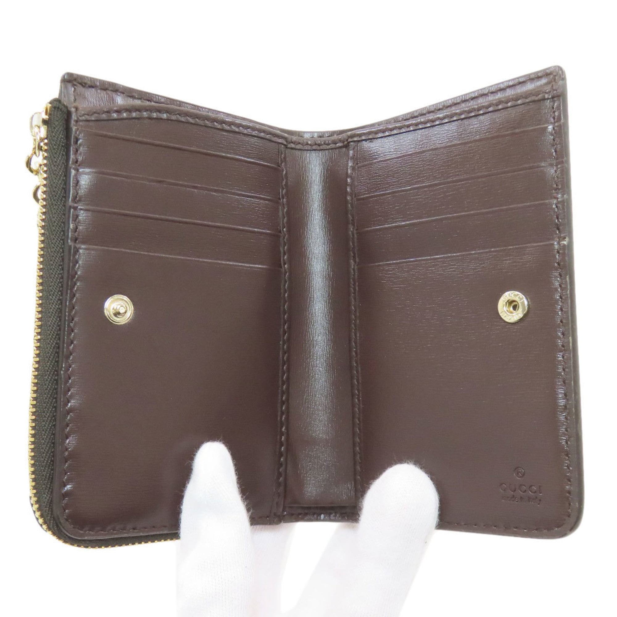 Gucci Brown Canvas Wallet (Bi-Fold) (Pre-Owned)
