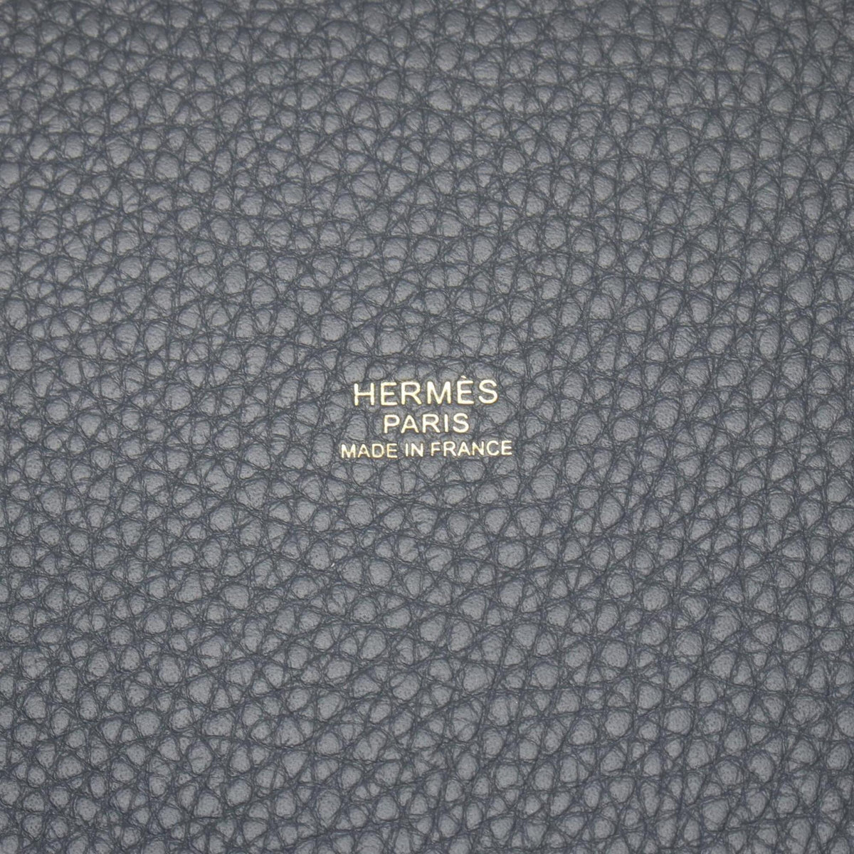 Hermes Gray Taurillon Clemence Leather Handbag (Pre-Owned)
