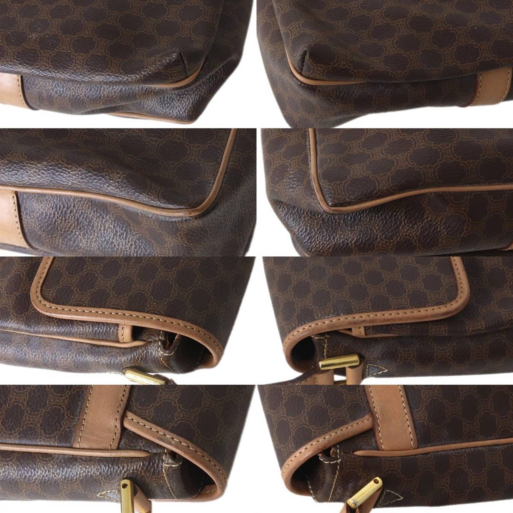 Celine Brown Pvc Leather Shoulder Bag (Pre-Owned)