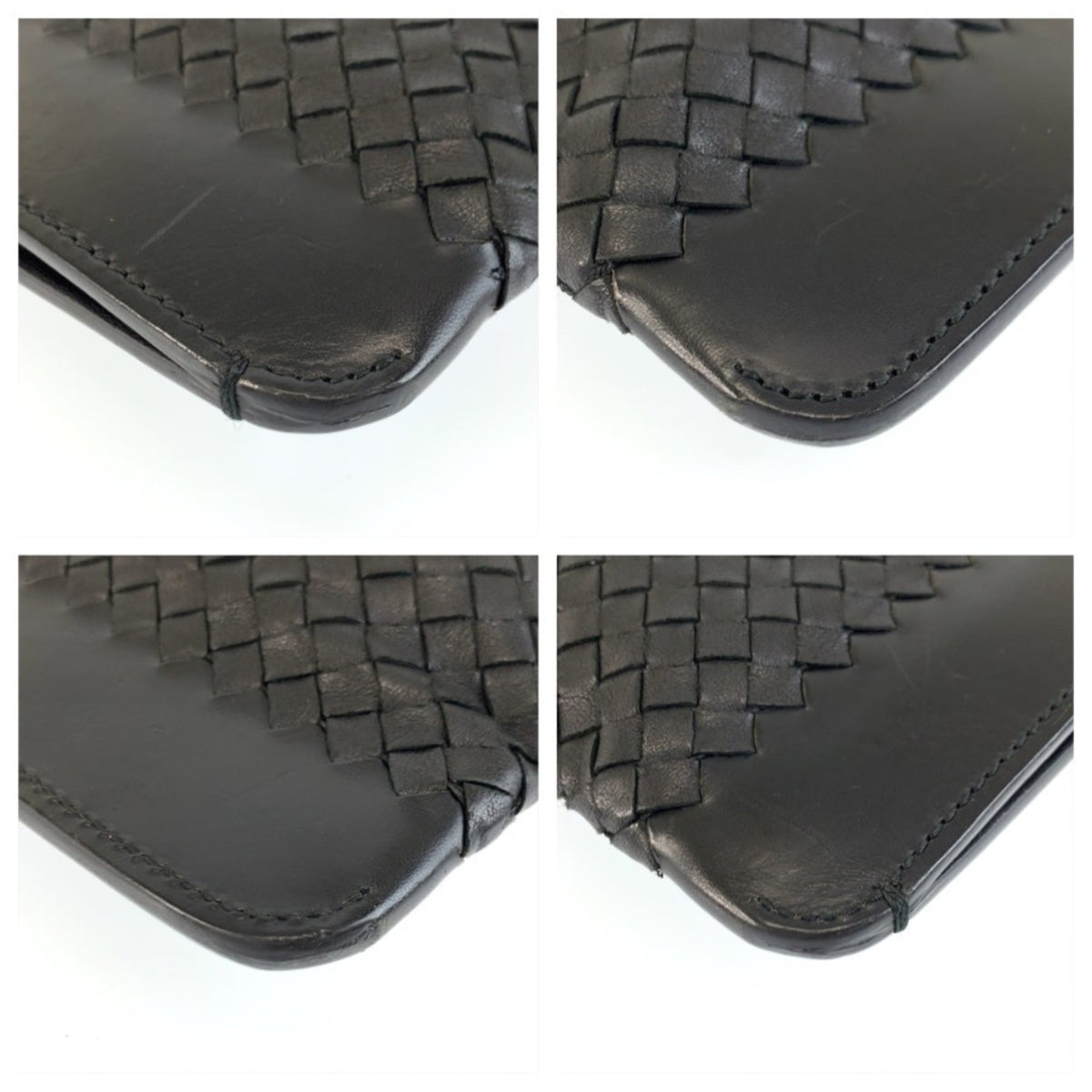 Bottega Veneta Black Leather Clutch Bag (Pre-Owned)