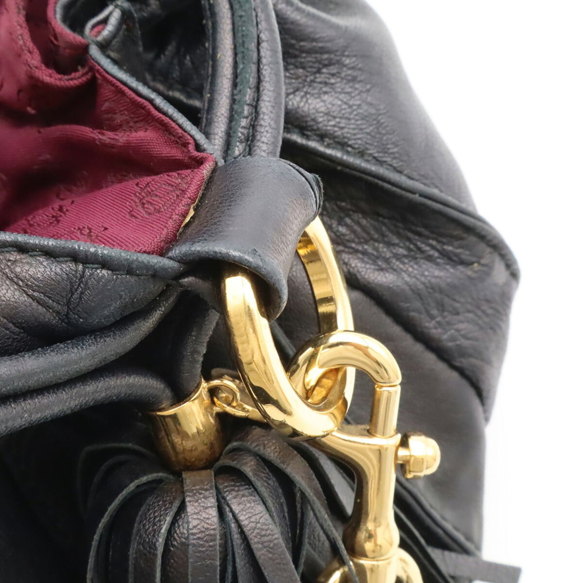 Loewe Black Leather Pochette Shoulder Bag (Pre-Owned)
