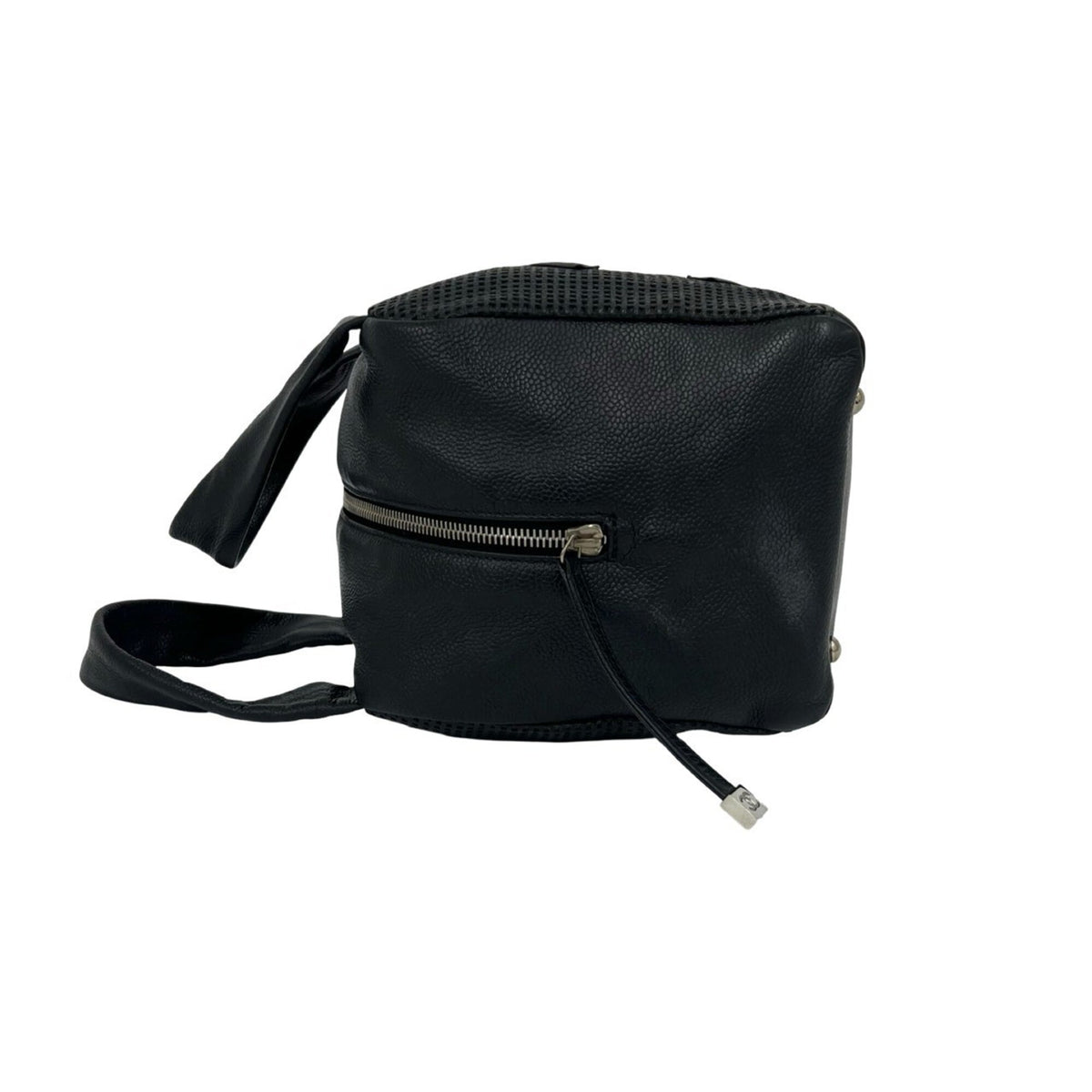 Chanel Black Leather Boston Bag Handbag Tote Bag (Pre-Owned)