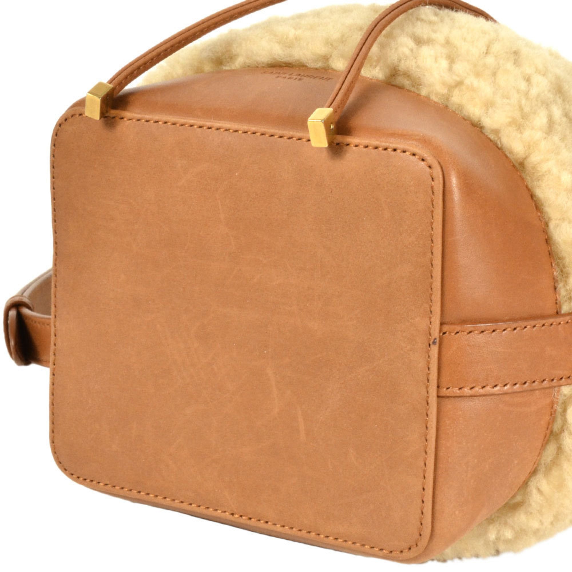 Saint Laurent Beige Leather Leather Handbag Shoulder Bag (Pre-Owned)