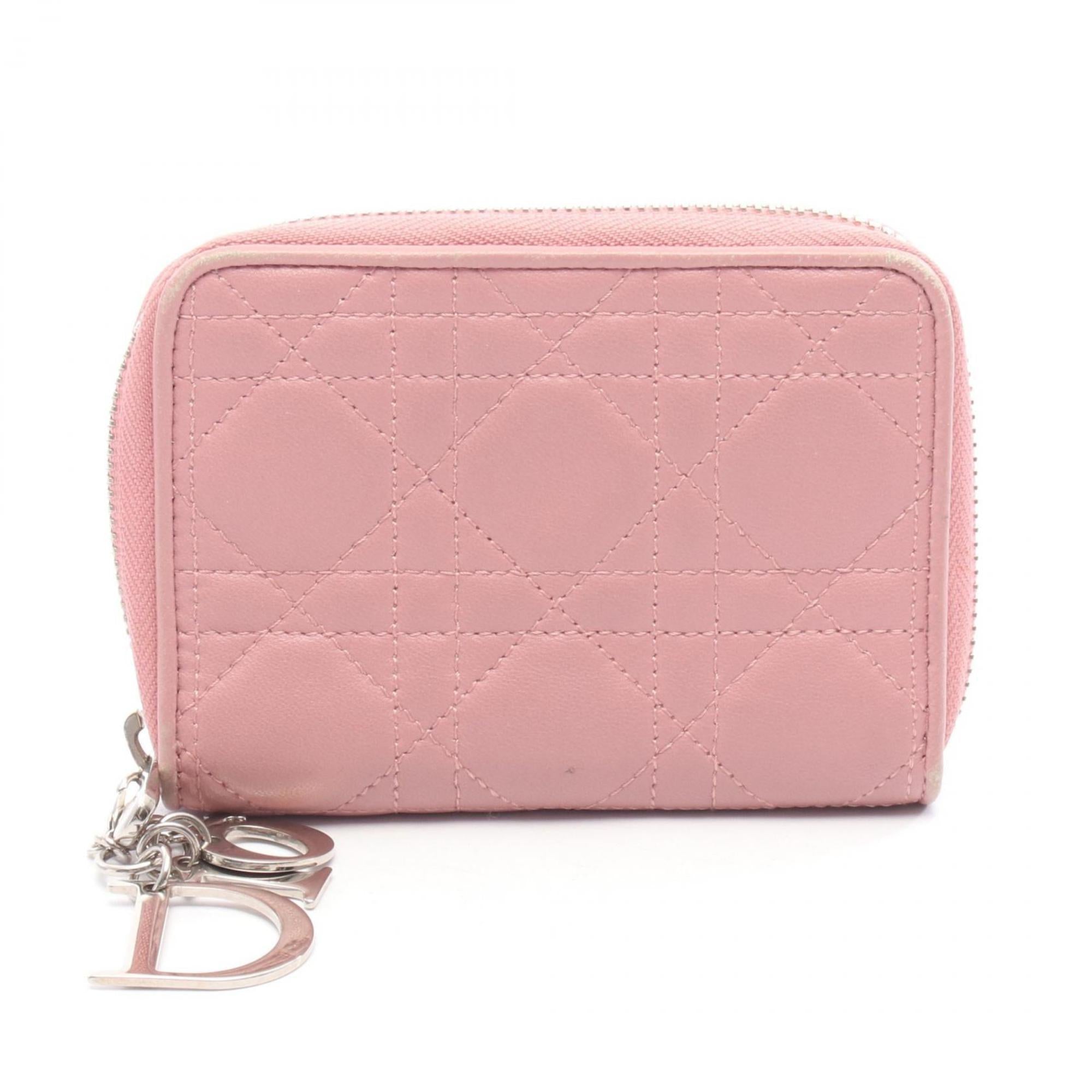 Christian Dior Pink Leather Wallet (Bi-Fold) (Pre-Owned)