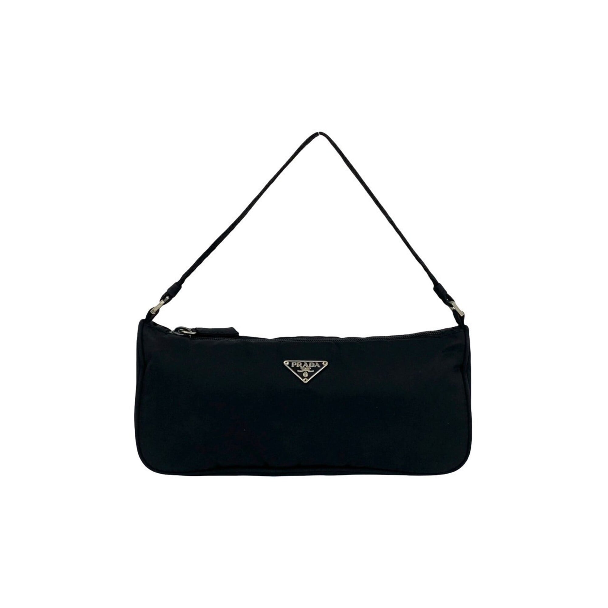 Prada Black Nylon Handbag Pouch Shoulder Bag (Pre-Owned)