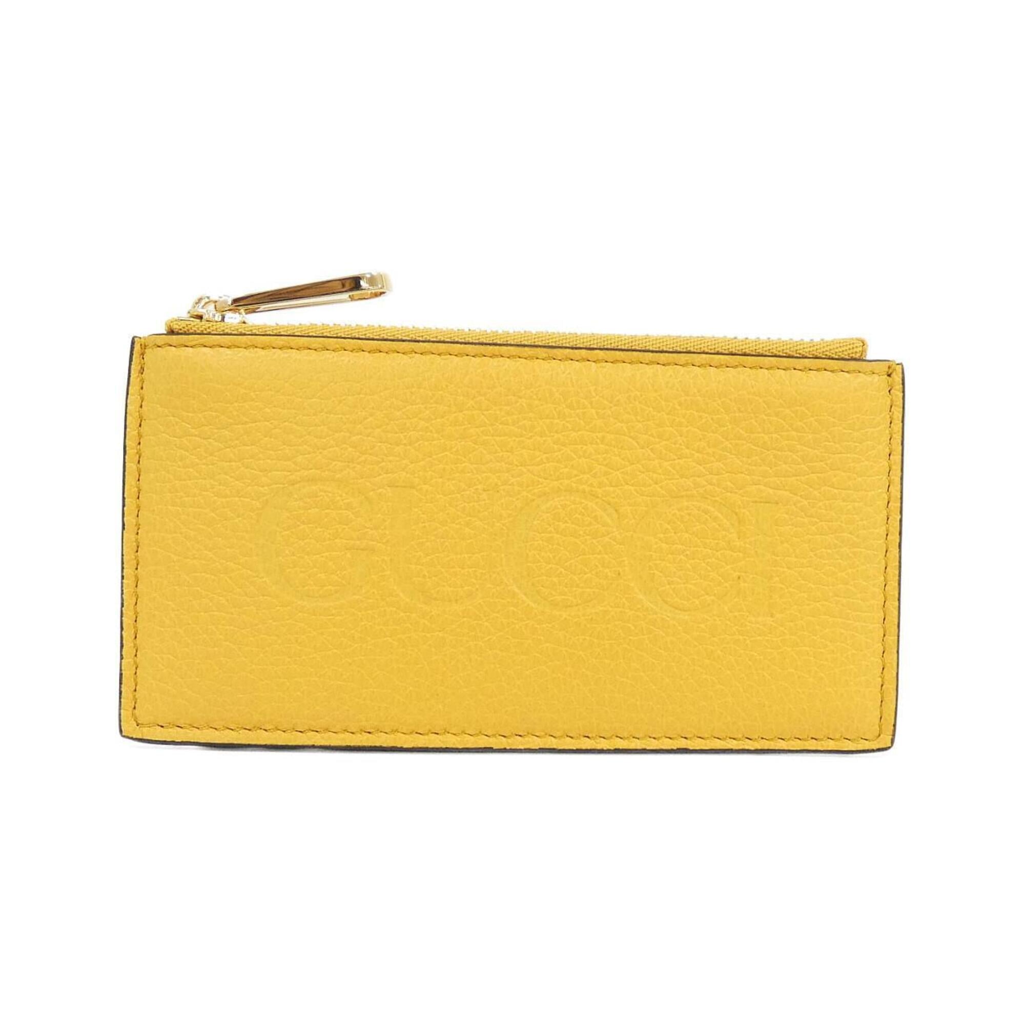 Gucci Yellow Leather Coin Purse/Coin Case (Pre-Owned)