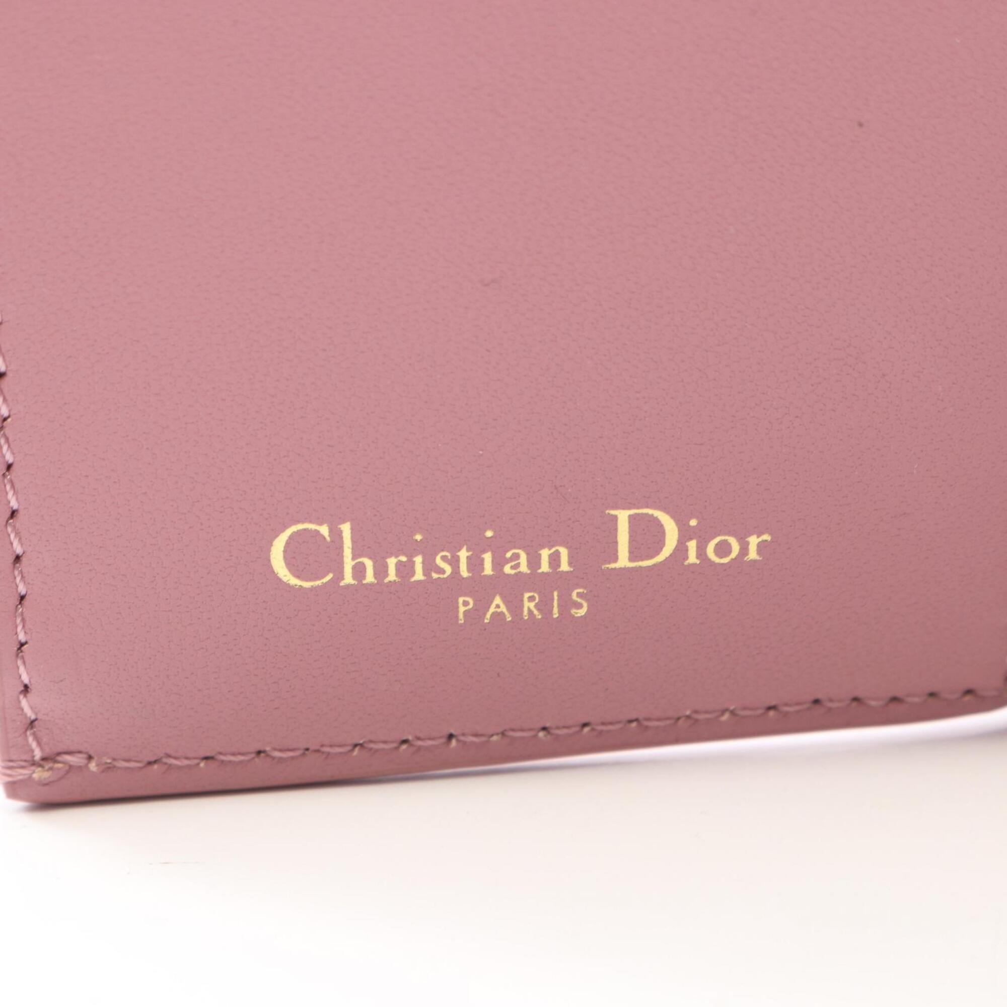 Christian Dior Pink Leather Wallet (Tri-Fold) (Pre-Owned)