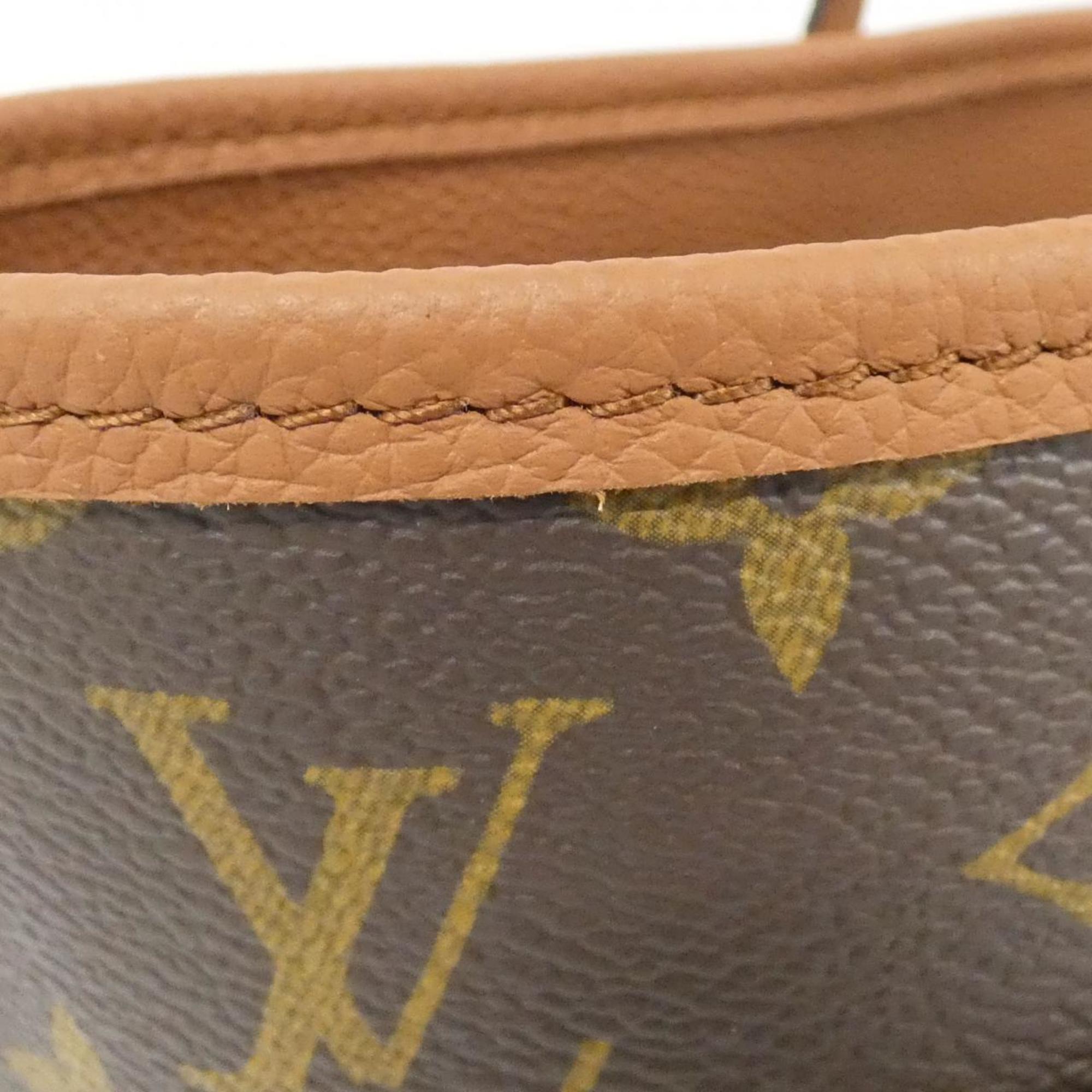 Louis Vuitton Brown Coated Canvas Leather Handbag (Pre-Owned)