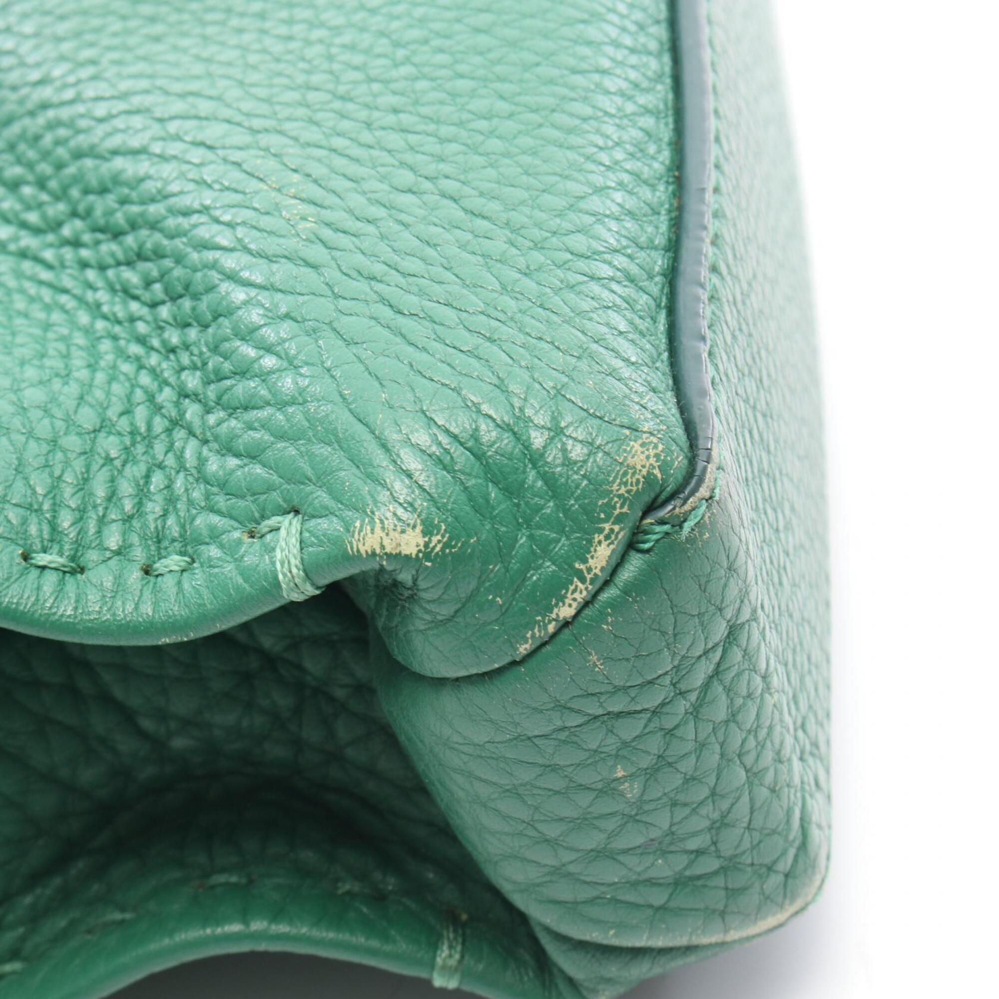 Fendi Green Leather Handbag (Pre-Owned)