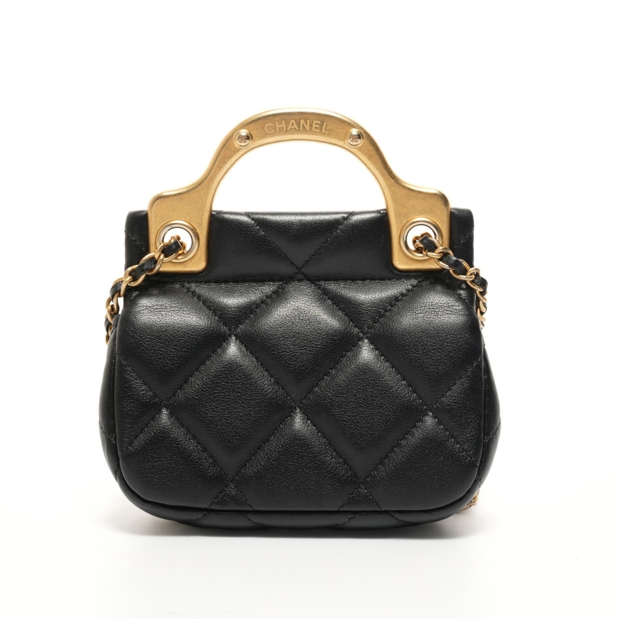 Chanel Matelasse Black Clear Chain/Shoulder Wallet (Pre-Owned)
