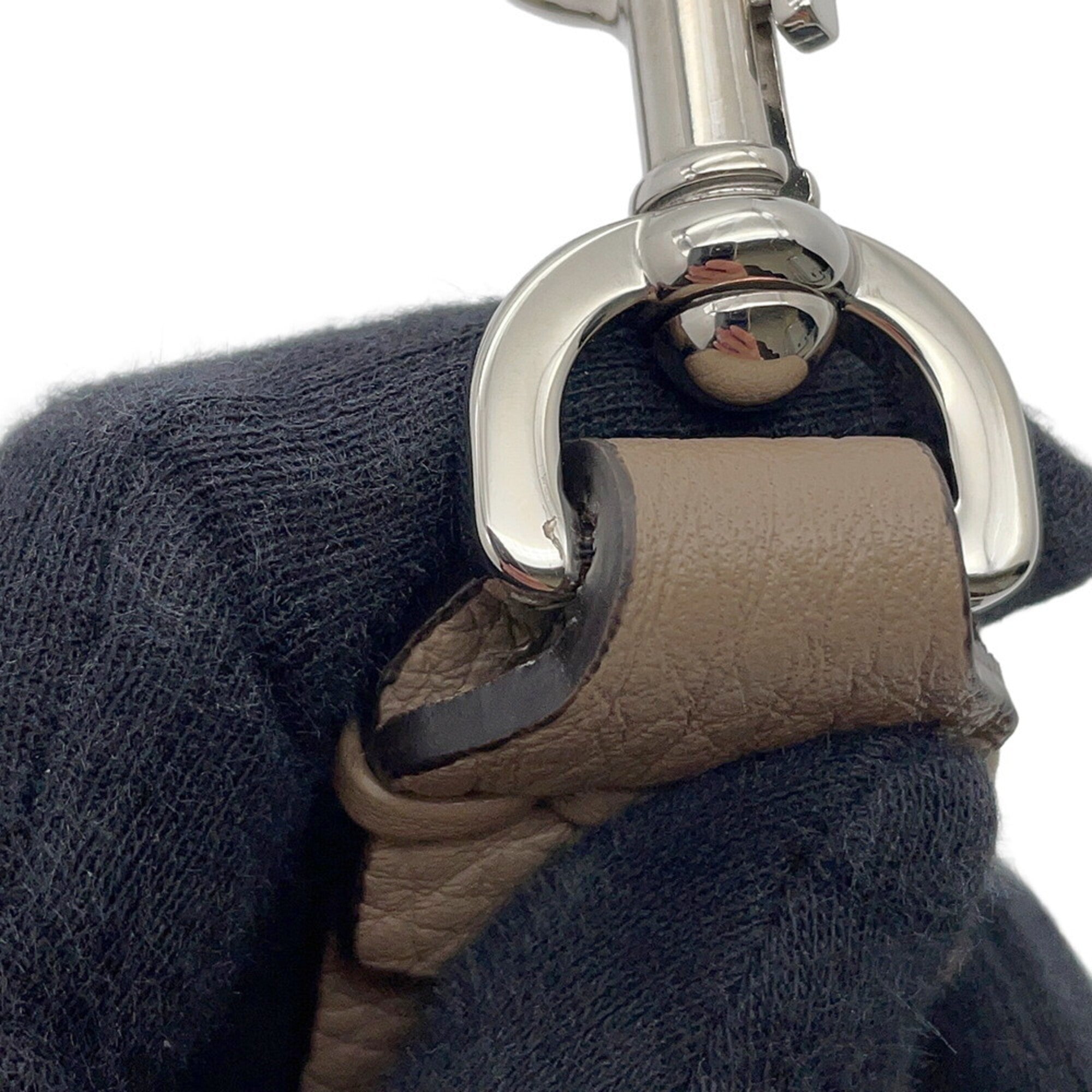 Fendi By The Way Grayish Leather Handbag (Pre-Owned)