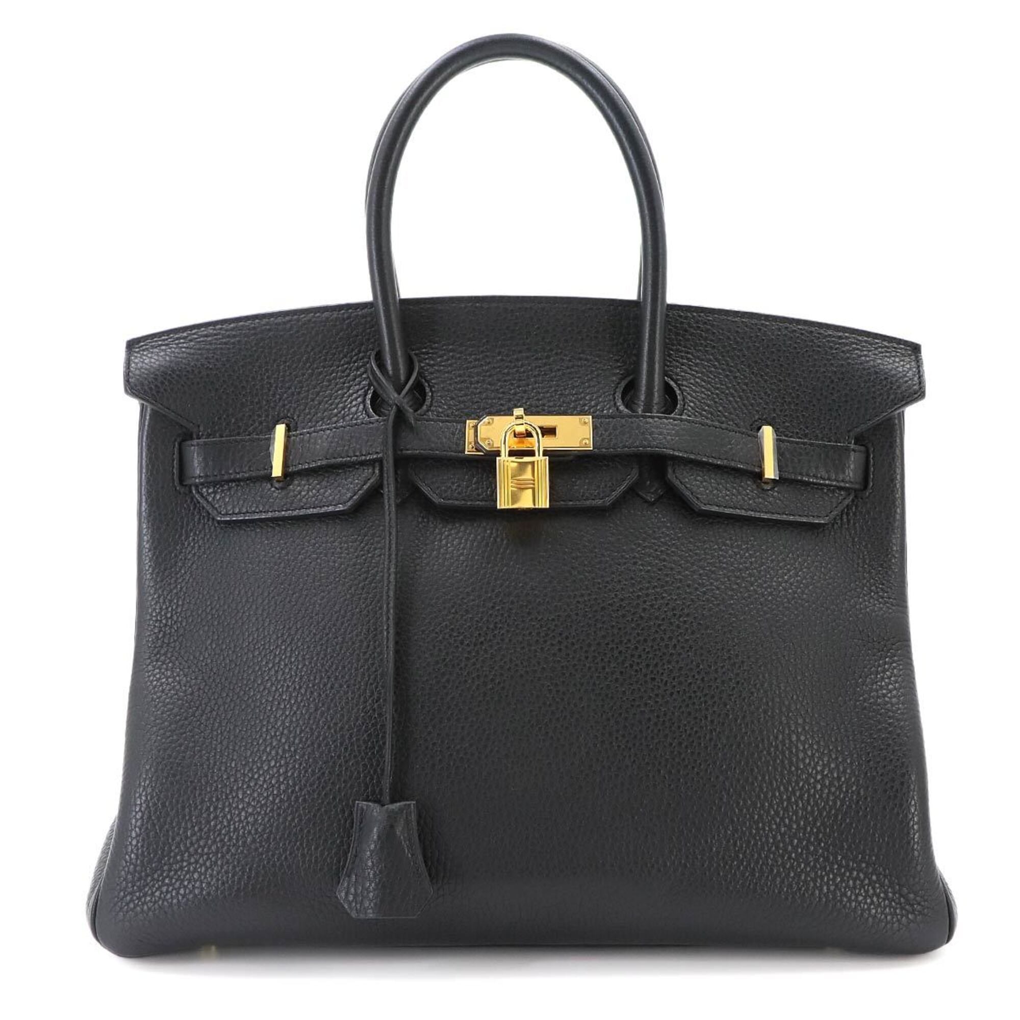 Hermes Black Togo Leather Handbag (Pre-Owned)