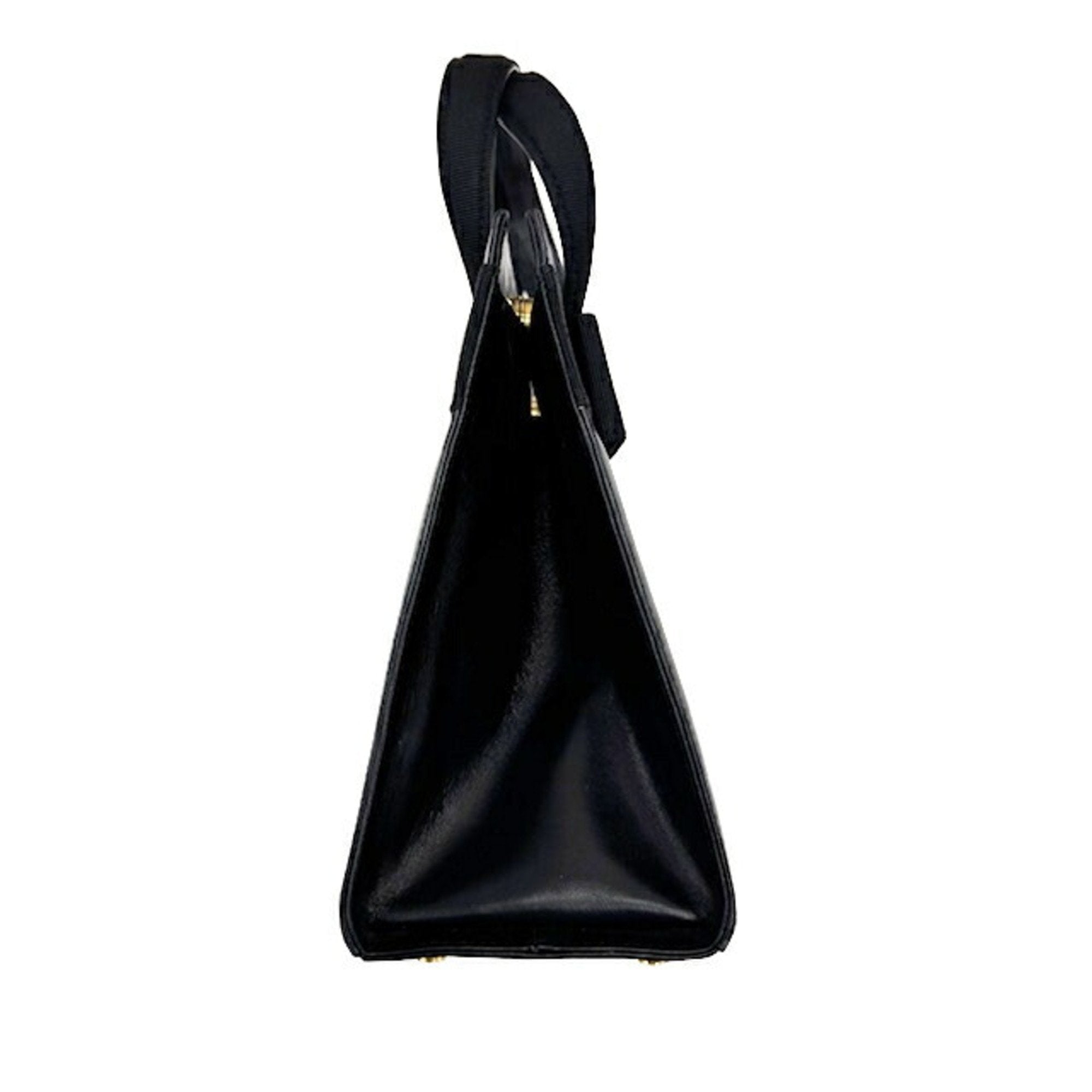 Salvatore Ferragamo Black Leather Handbag (Pre-Owned)