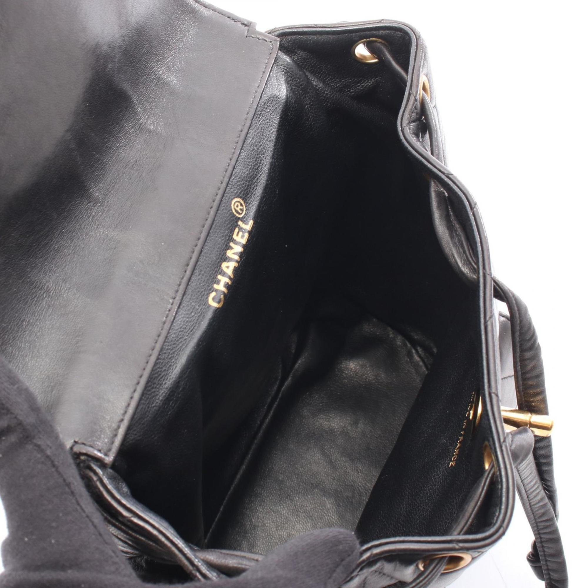 Chanel Black Leather Backpack (Pre-Owned)