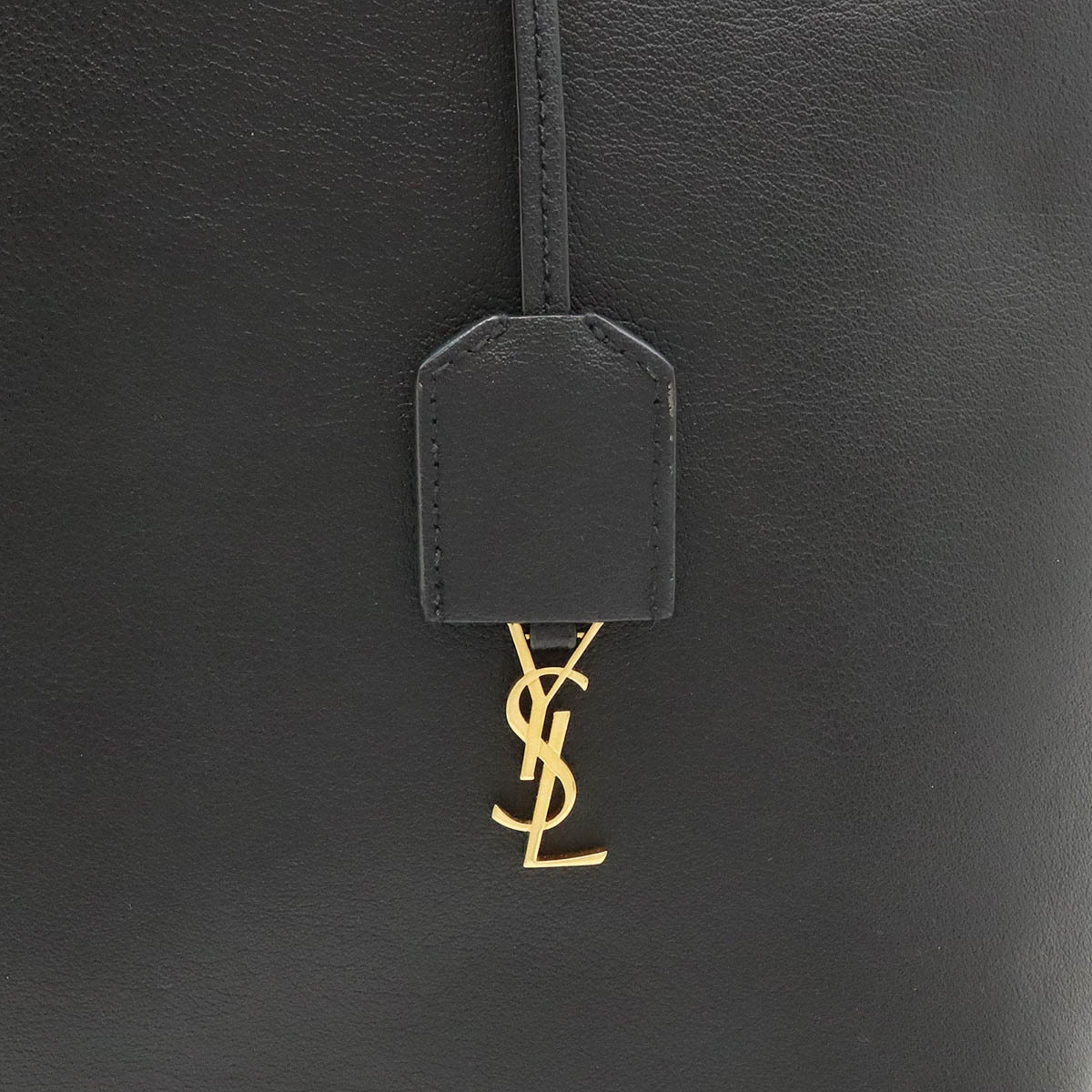 Yves Saint Laurent Black Leather Tote Bag (Pre-Owned)