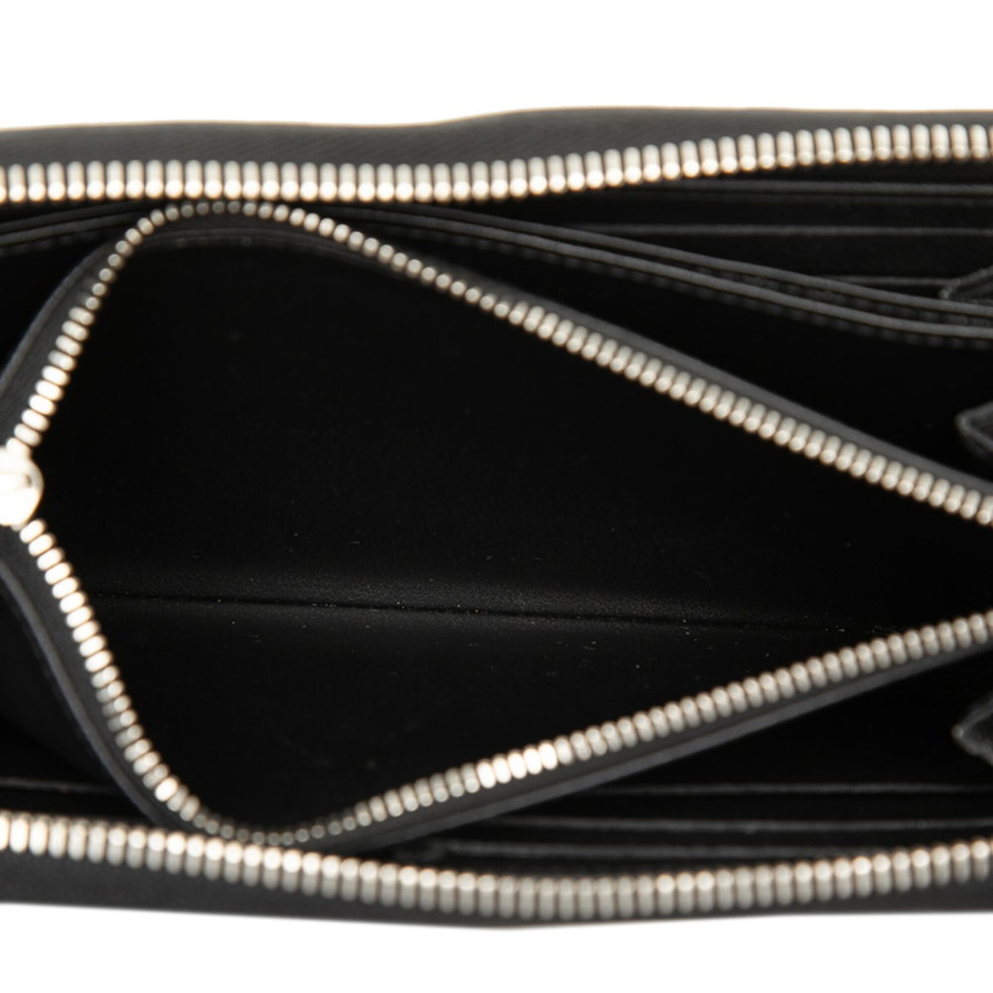Louis Vuitton Black Noir Leather Long Wallet (Bi-Fold) (Pre-Owned)