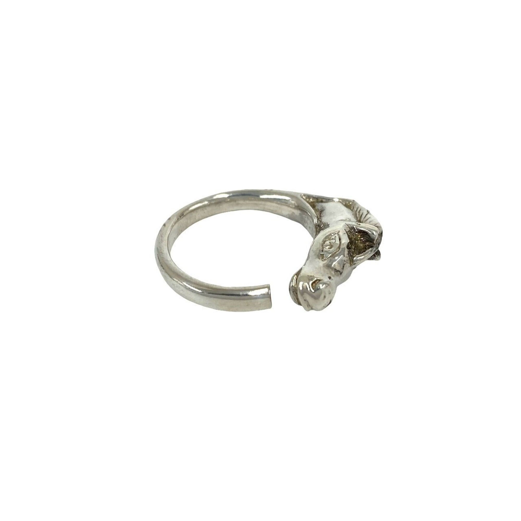 Hermes Silver Silver 925 Band Ring (Pre-Owned)