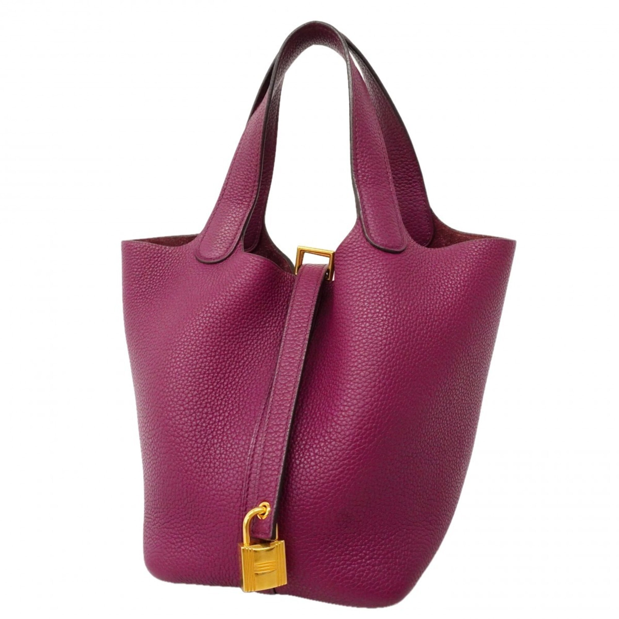Hermes Anemone Taurillon Clemence Leather Handbag (Pre-Owned)