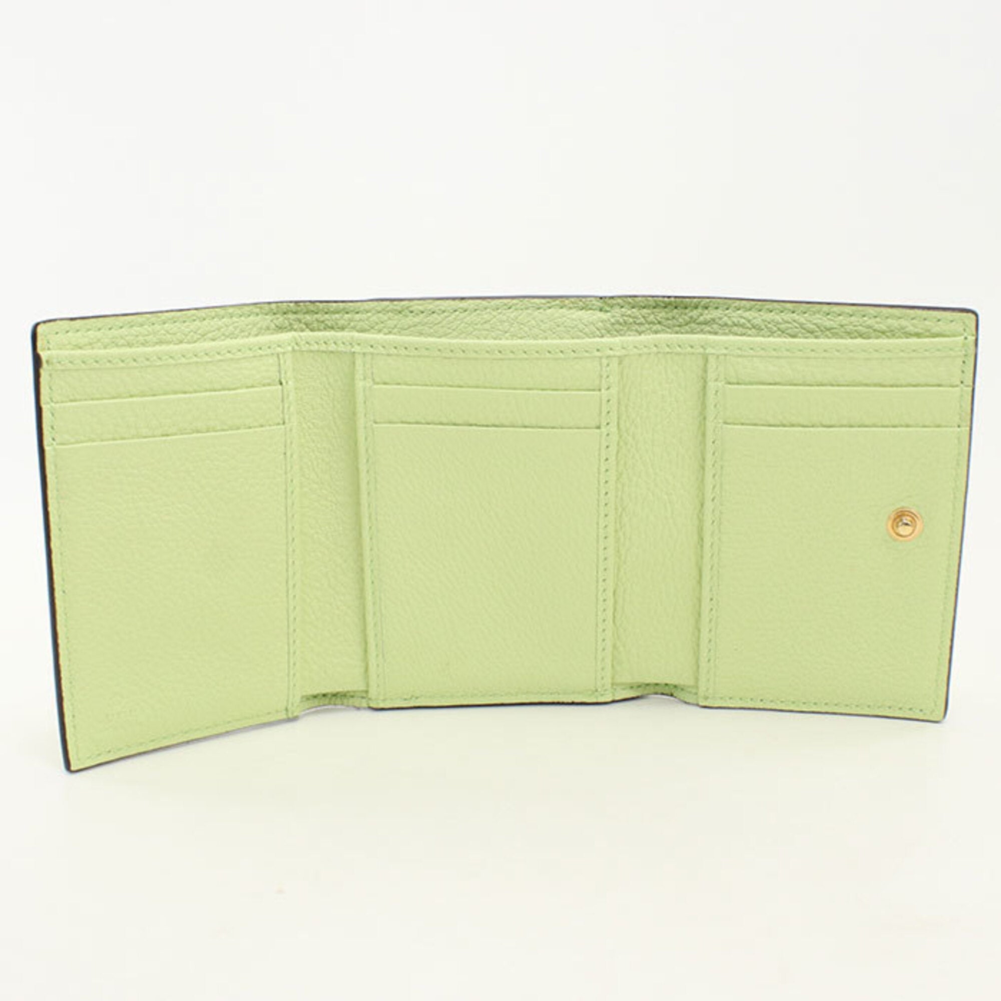 Gucci Green Leather Wallet (Tri-Fold) (Pre-Owned)