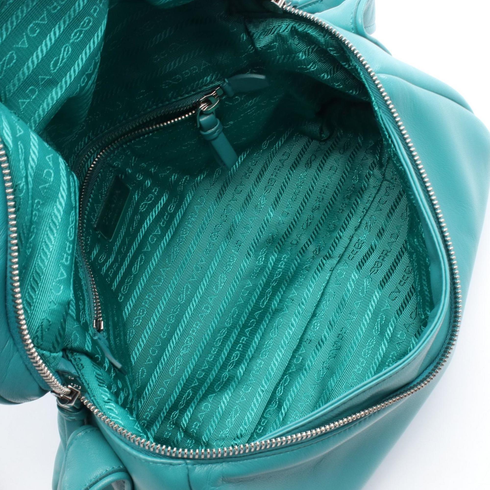 Prada Green Leather Shoulder Bag (Pre-Owned)