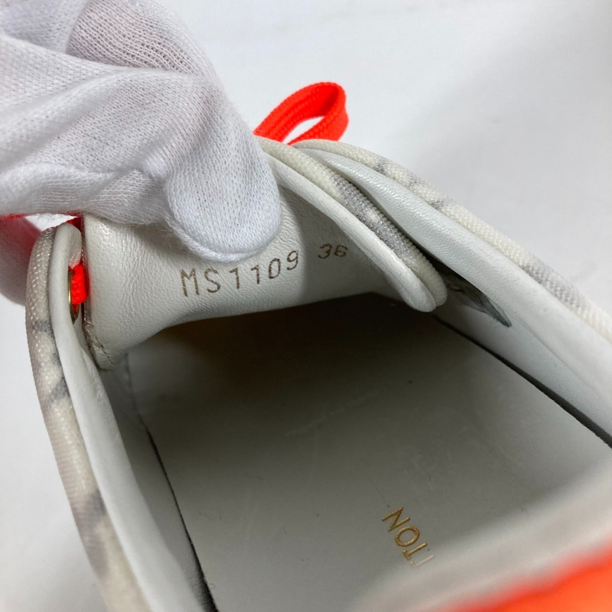 Louis Vuitton Orange White Sneakers (Pre-Owned)