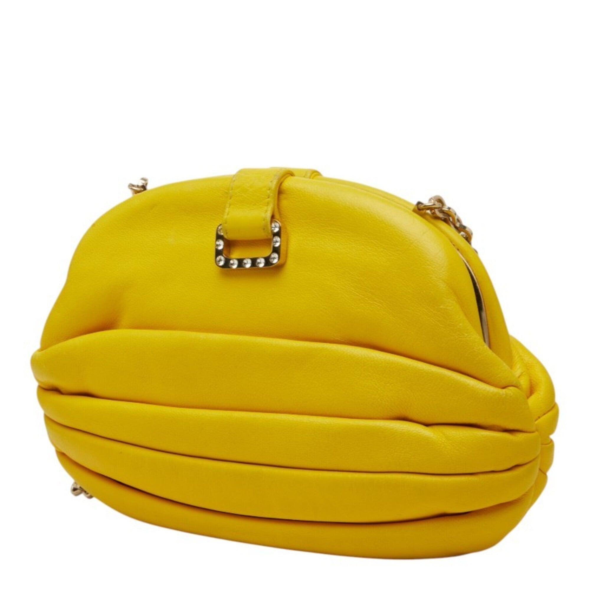 Chanel Yellow Leather Shoulder Bag (Pre-Owned)