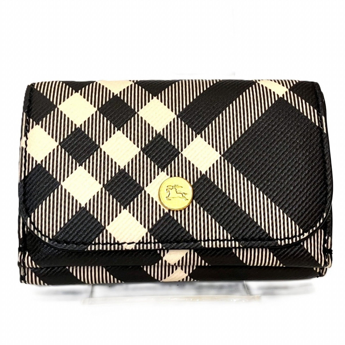 Burberry Black Leather Wallet (Tri-Fold) (Pre-Owned)