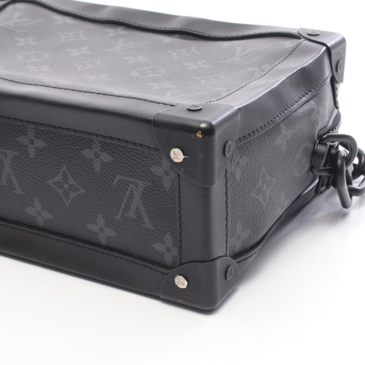 Louis Vuitton Black Coated Canvas Monogram Eclipse Leather Handbag Shoulder Bag (Pre-Owned)